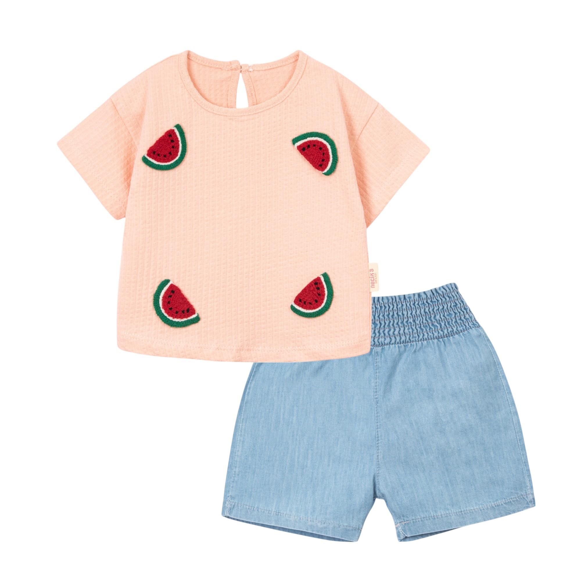 Karpuz Şortlu Kız Bebek İkili Takım