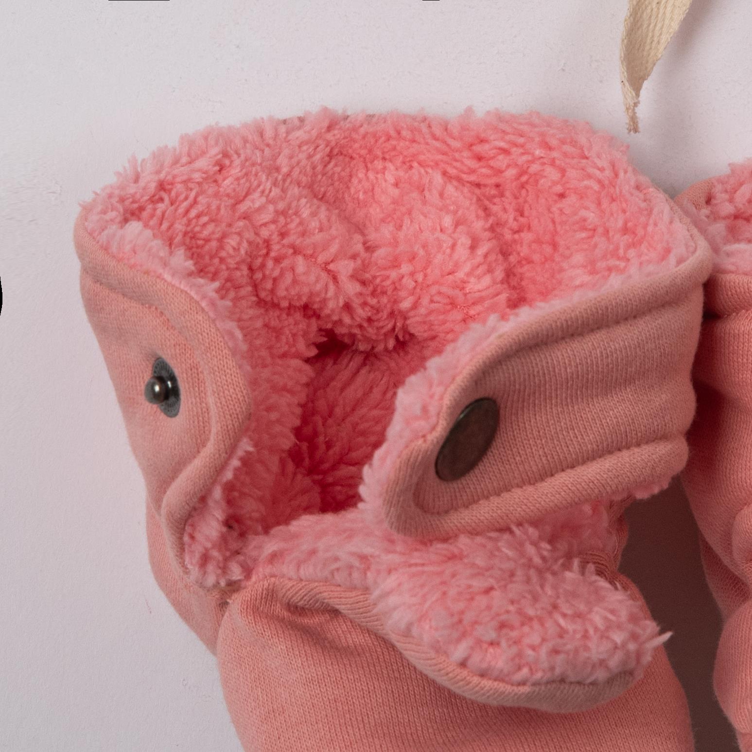 Kedi Kulaklı Şapka ve Panduf Takımı