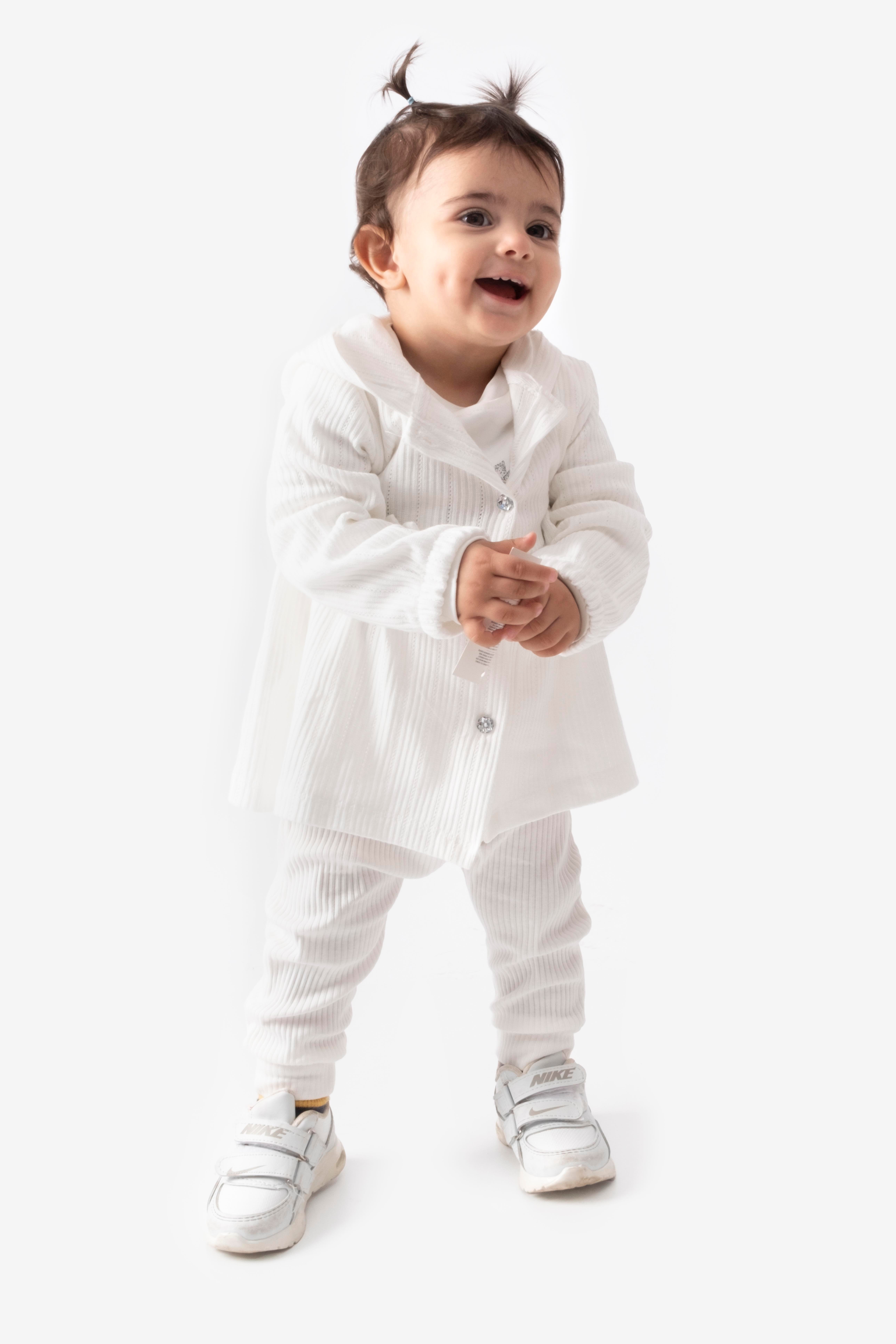 KİDSESİA TAVŞAN BASKILI KIZ BEBEK 3 LÜ TAKIM