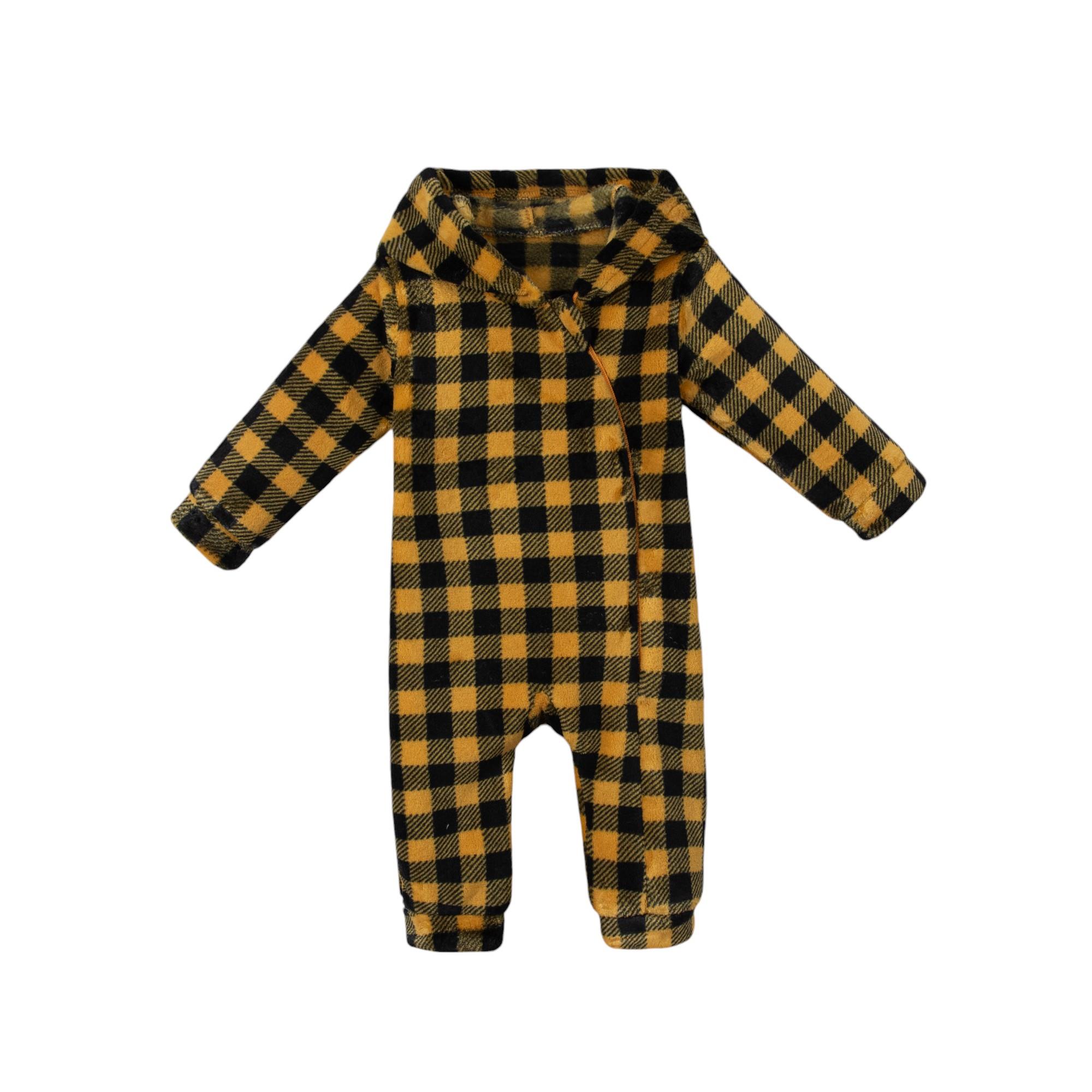 Kulaklı Kız Bebek Fermuarlı Tulum