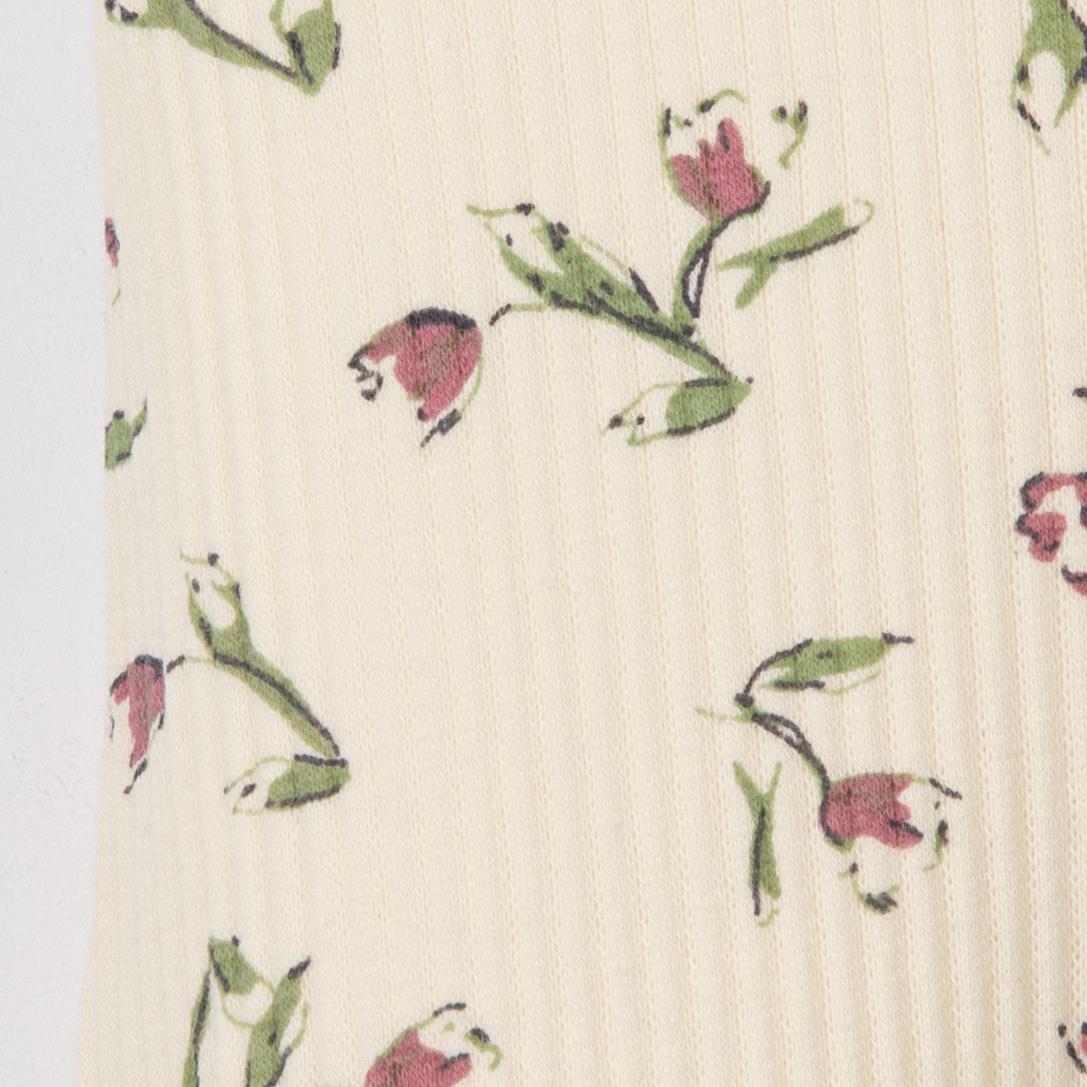 Lale Baskılı Kız Bebek Hastane Çıkışı Beşli Set