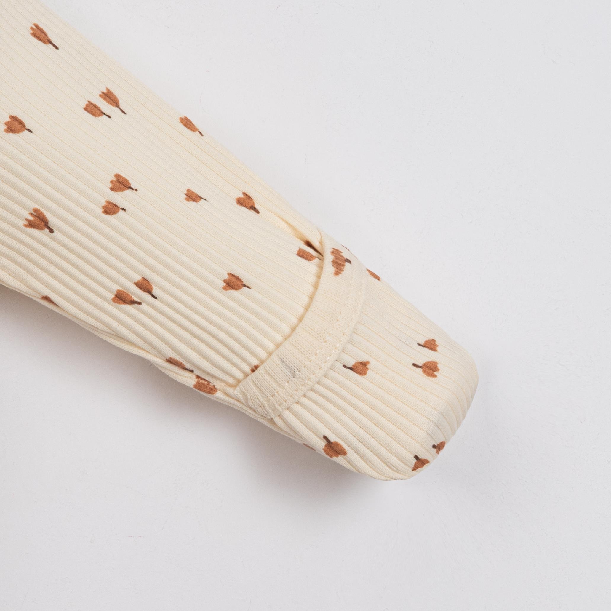 Lale Desenli Kız Bebek Üçlü Set