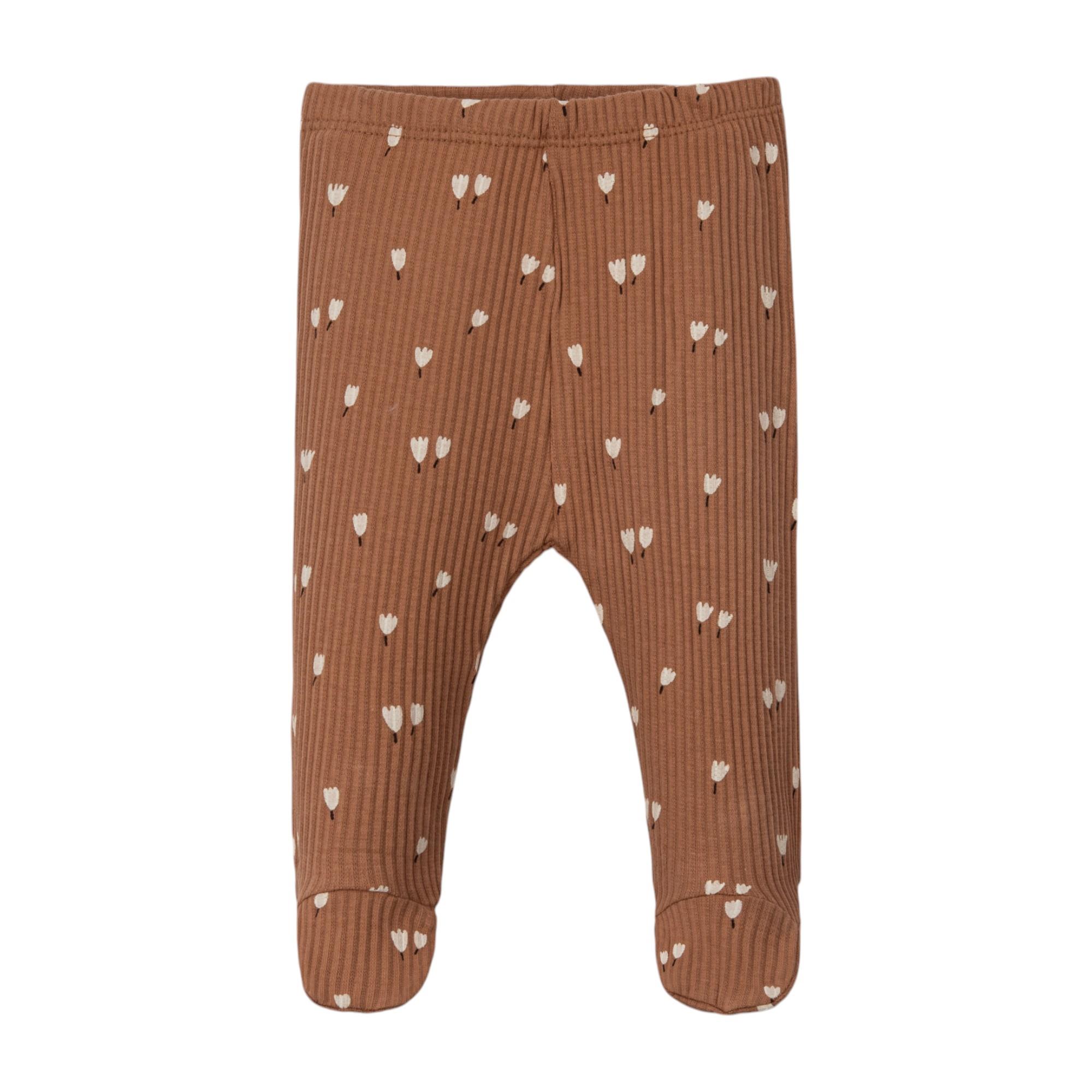 Lale Desenli Kız Bebek Üçlü Set