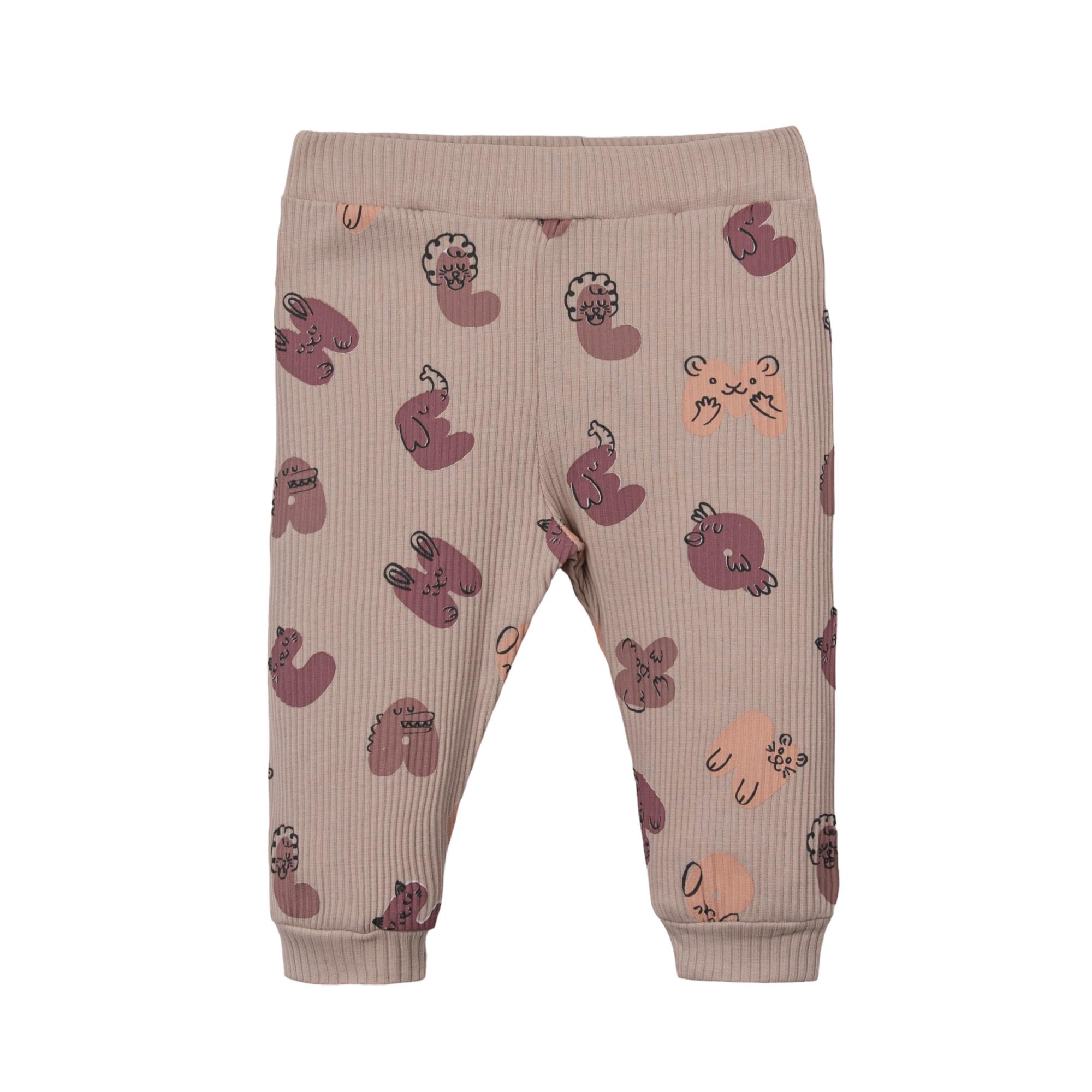 Letter Animal Figürlü Erkek Bebek Bodyli Takım