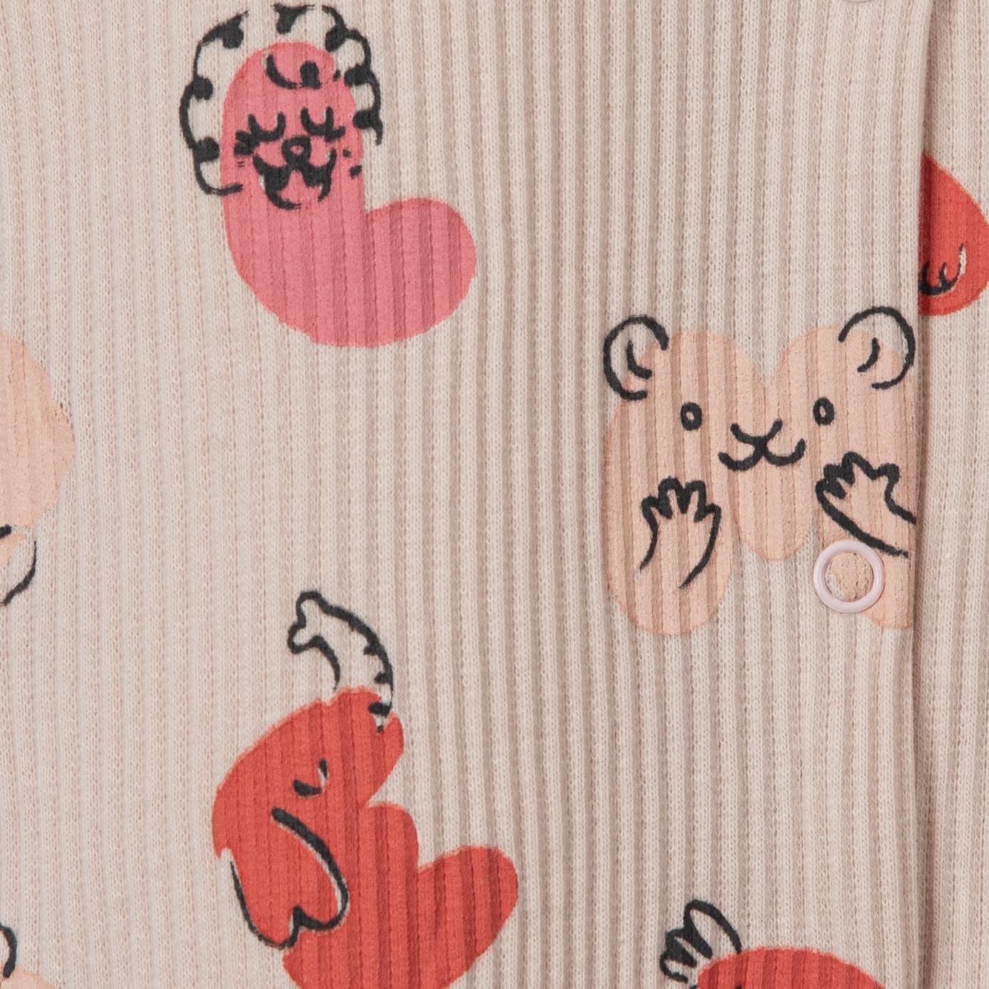 Letter Animal Figürlü Kız Bebek Tulum