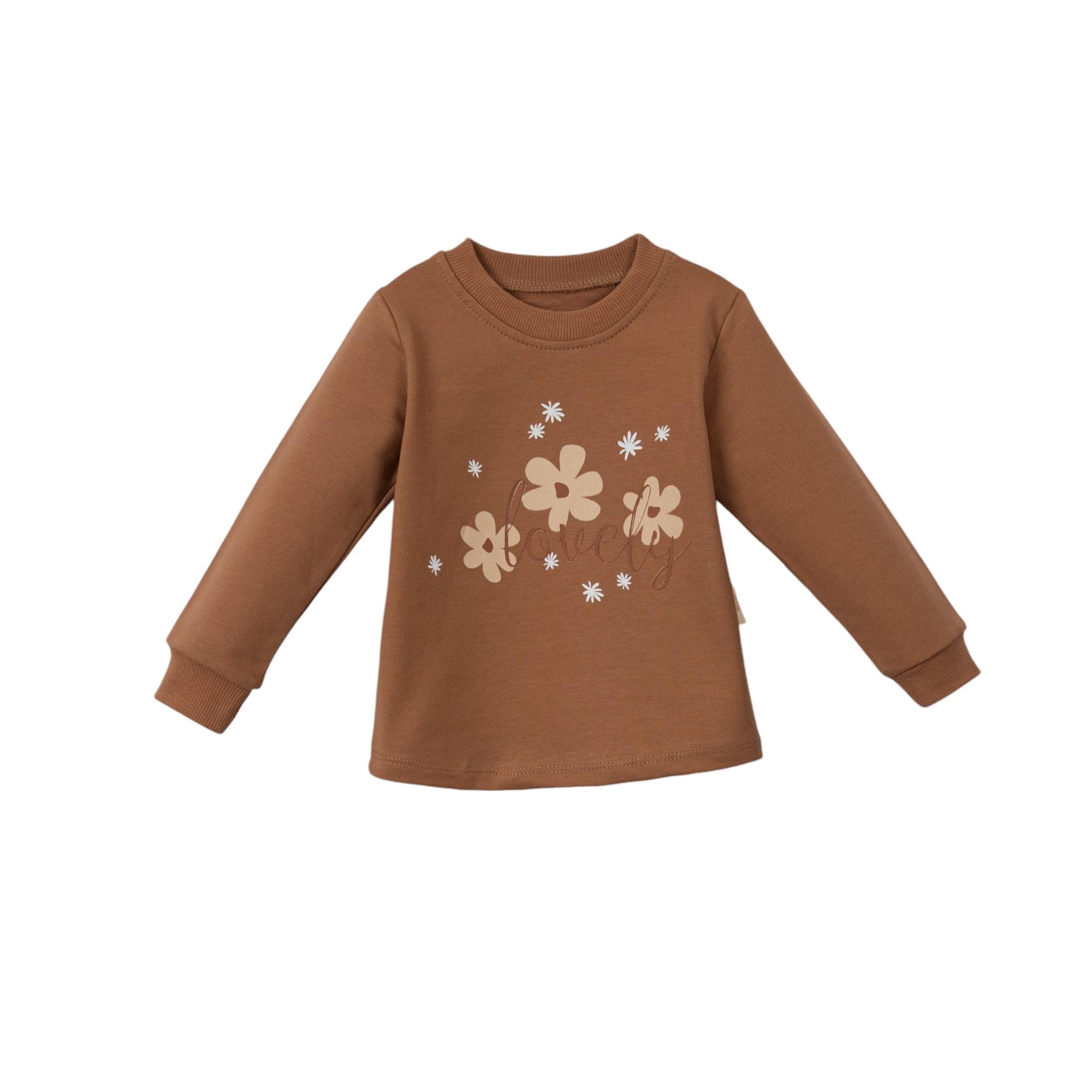 Lovely Çiçek Desenli Yağmurluk Kız Bebek Üçlü Takım