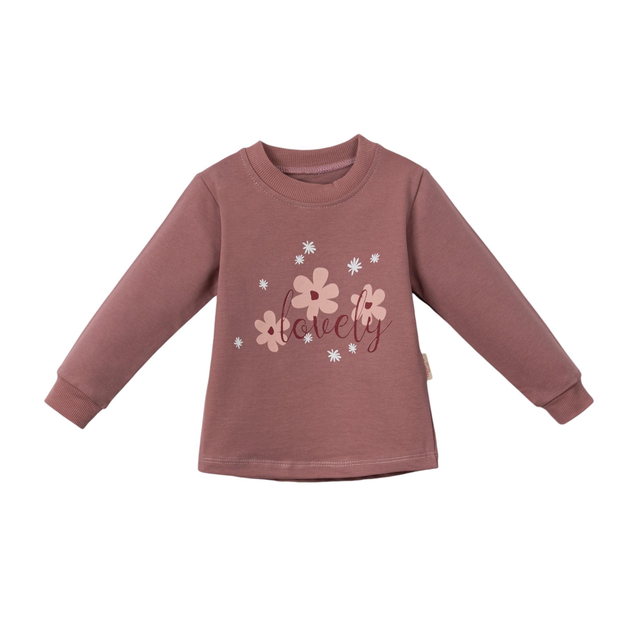 Lovely Çiçek Desenli Yağmurluk Kız Bebek Üçlü Takım