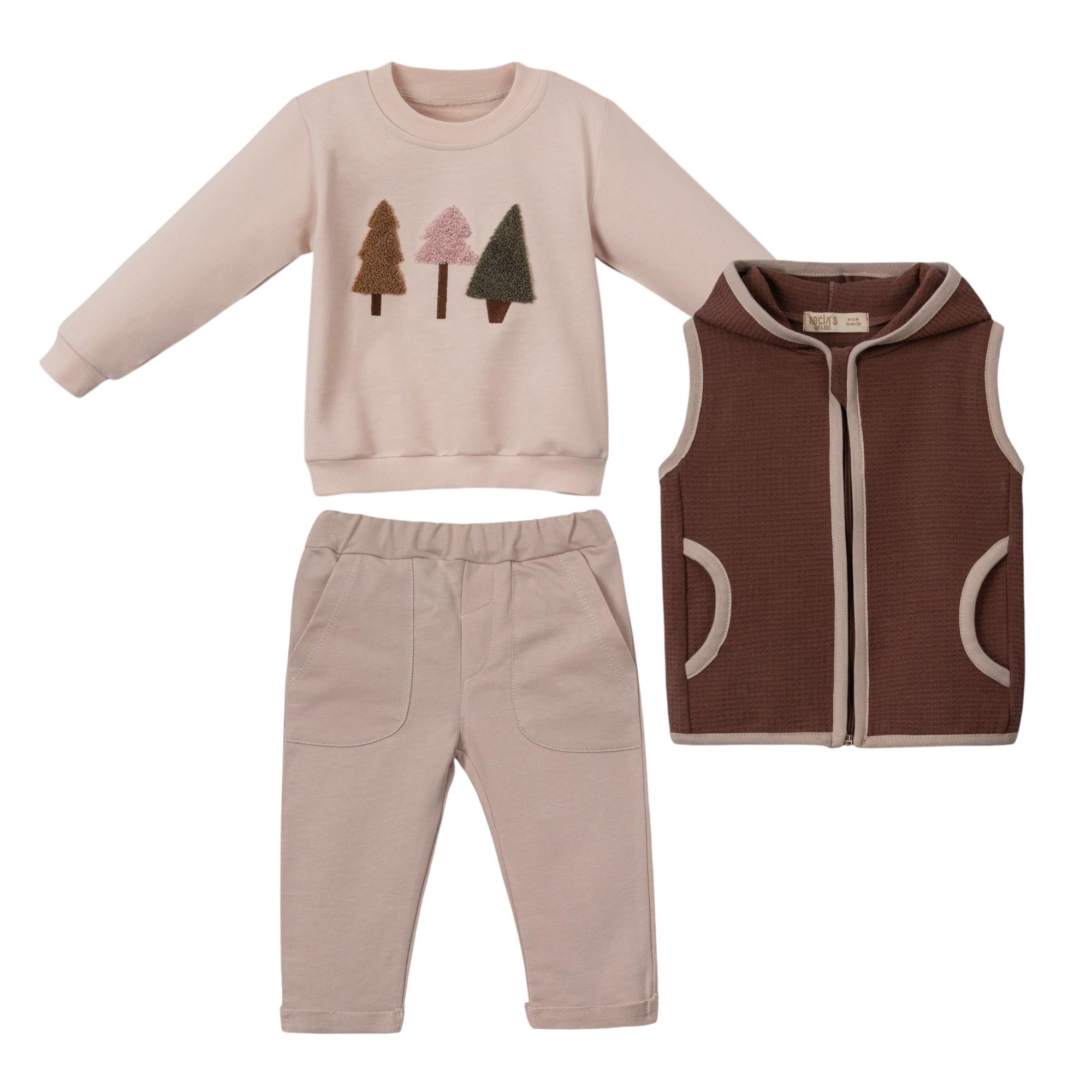 Mali Özgün Erkek Bebek Üçlü Takım