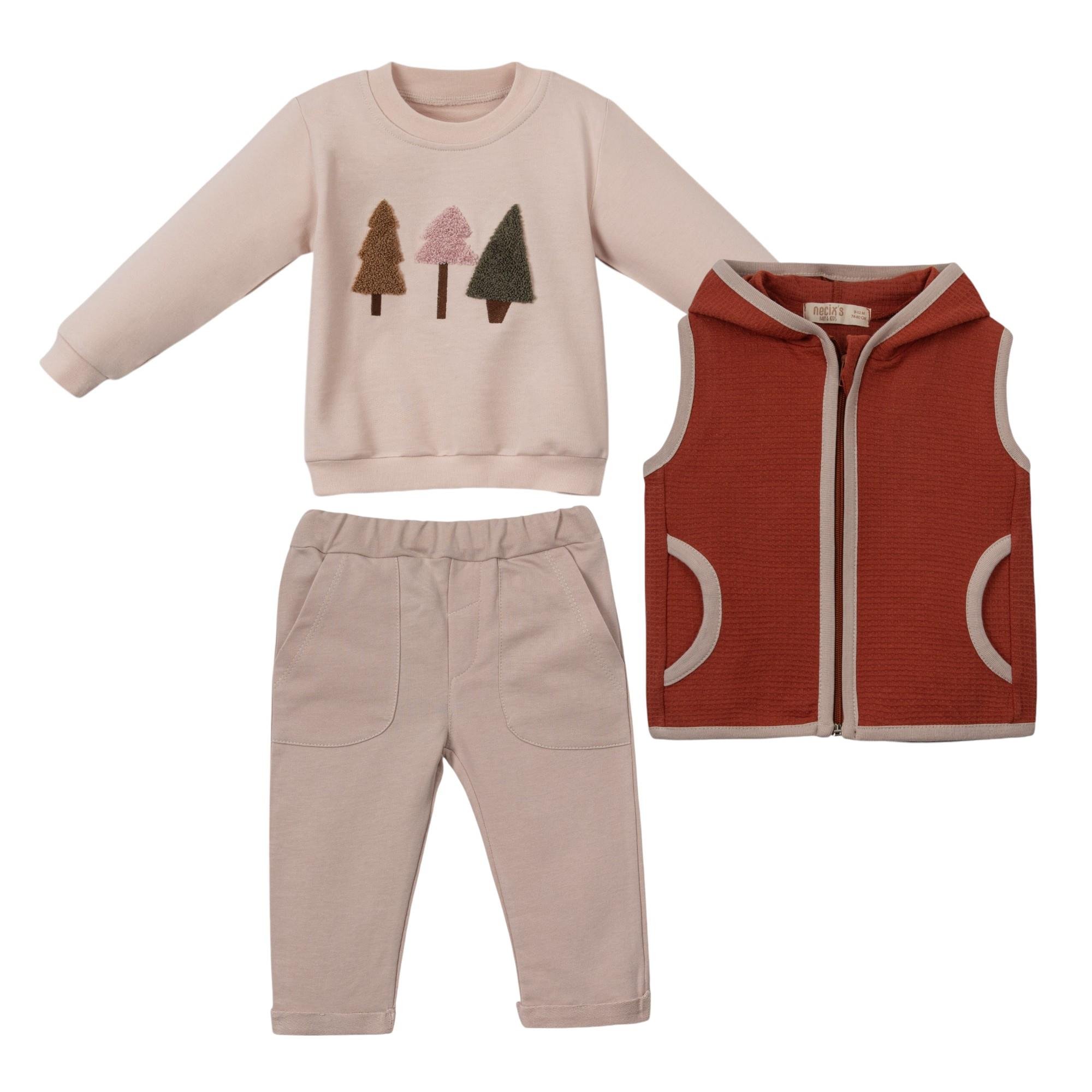 Mali Özgün Erkek Bebek Üçlü Takım