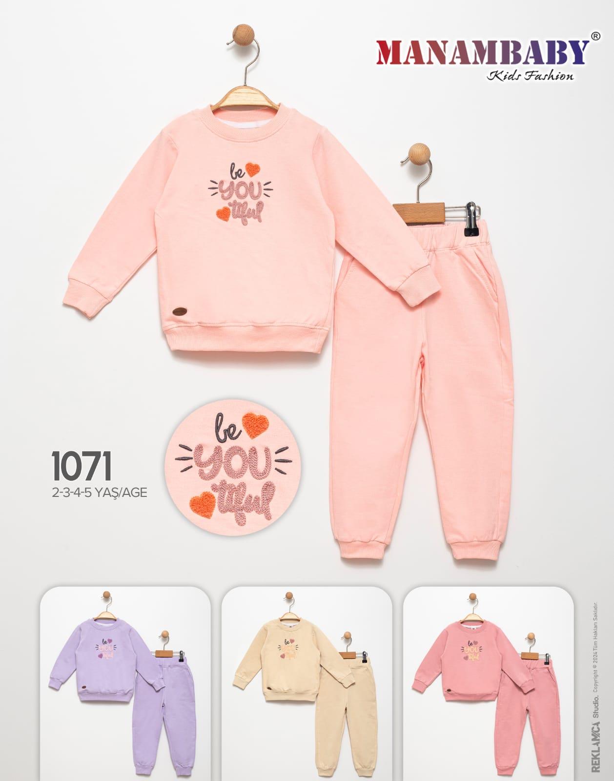 MANAM BABY BETIFUL YAZI DETAYLI 2 Lİ TAKIM 2-5 YAŞ