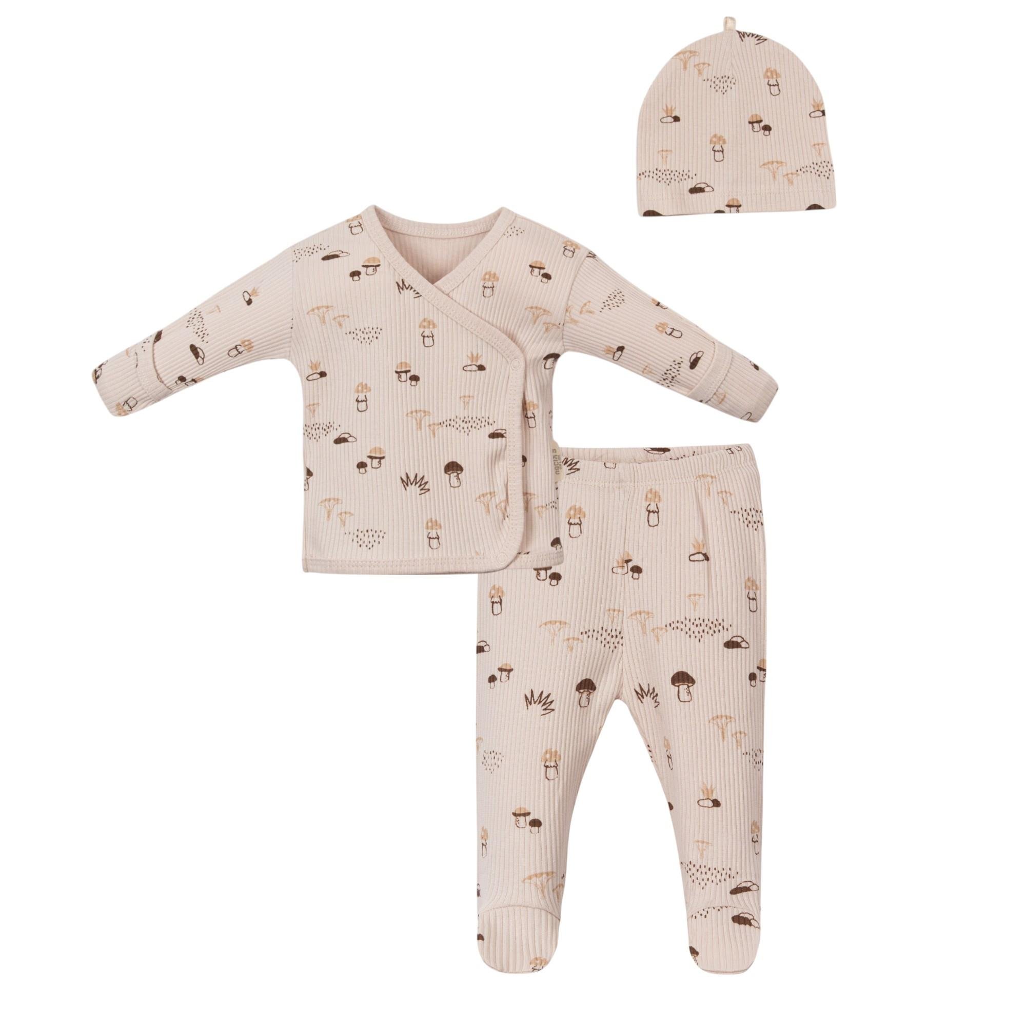 Mantar Erkek Bebek Üçlü Set