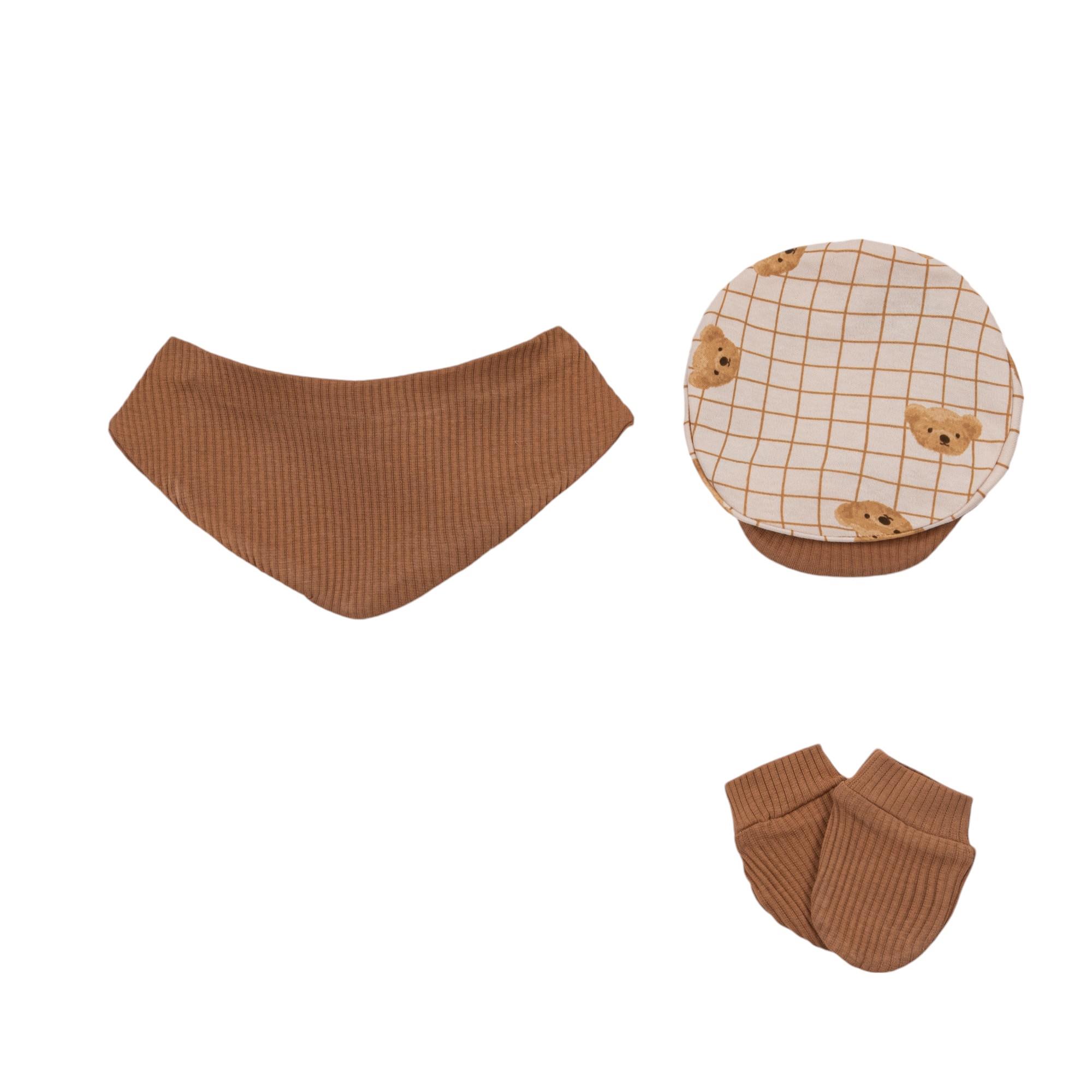 Mavi Özgün Erkek Bebek Hastane Çıkışı Beşli Set