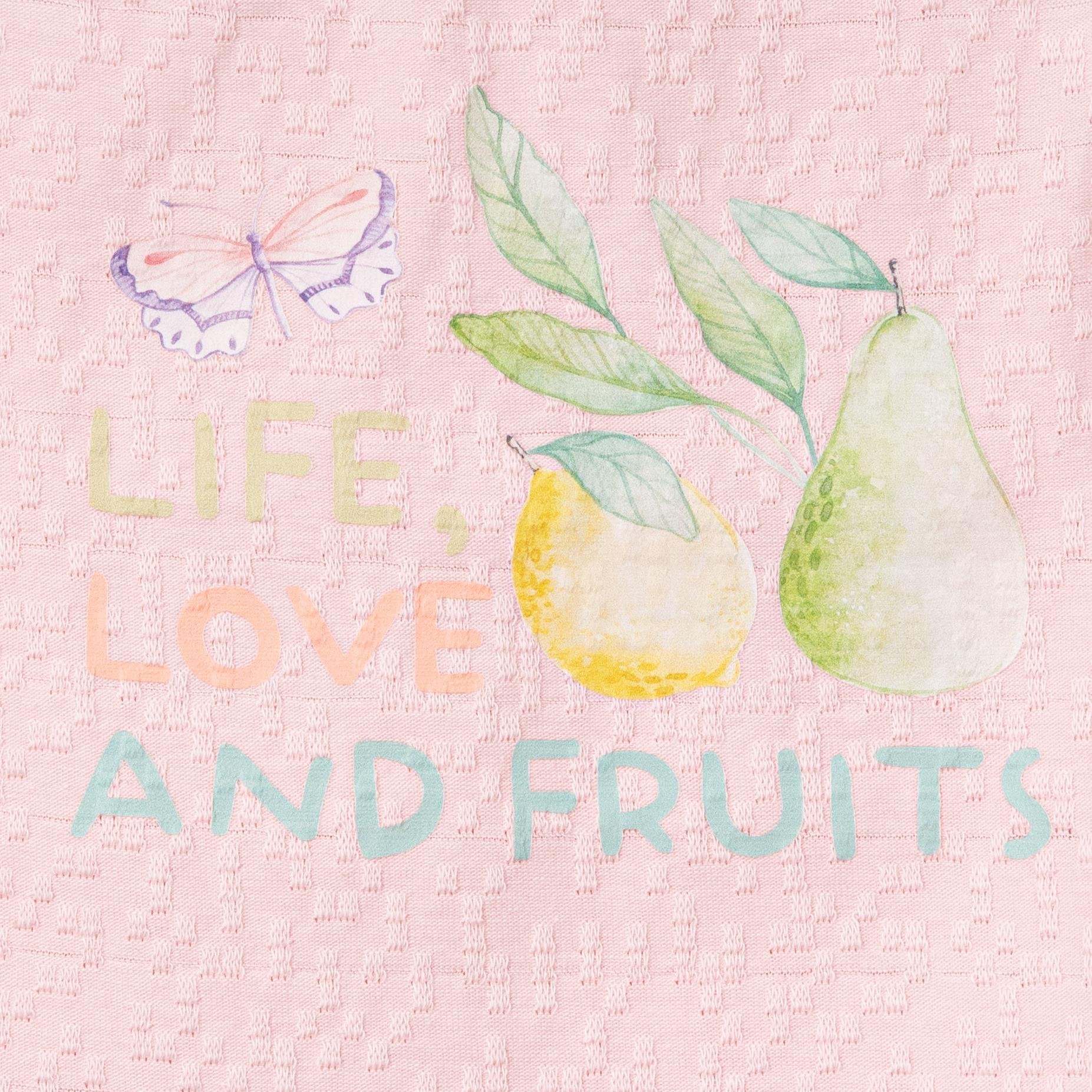 Meyve Baskılı Kız Bebek İkili Takım