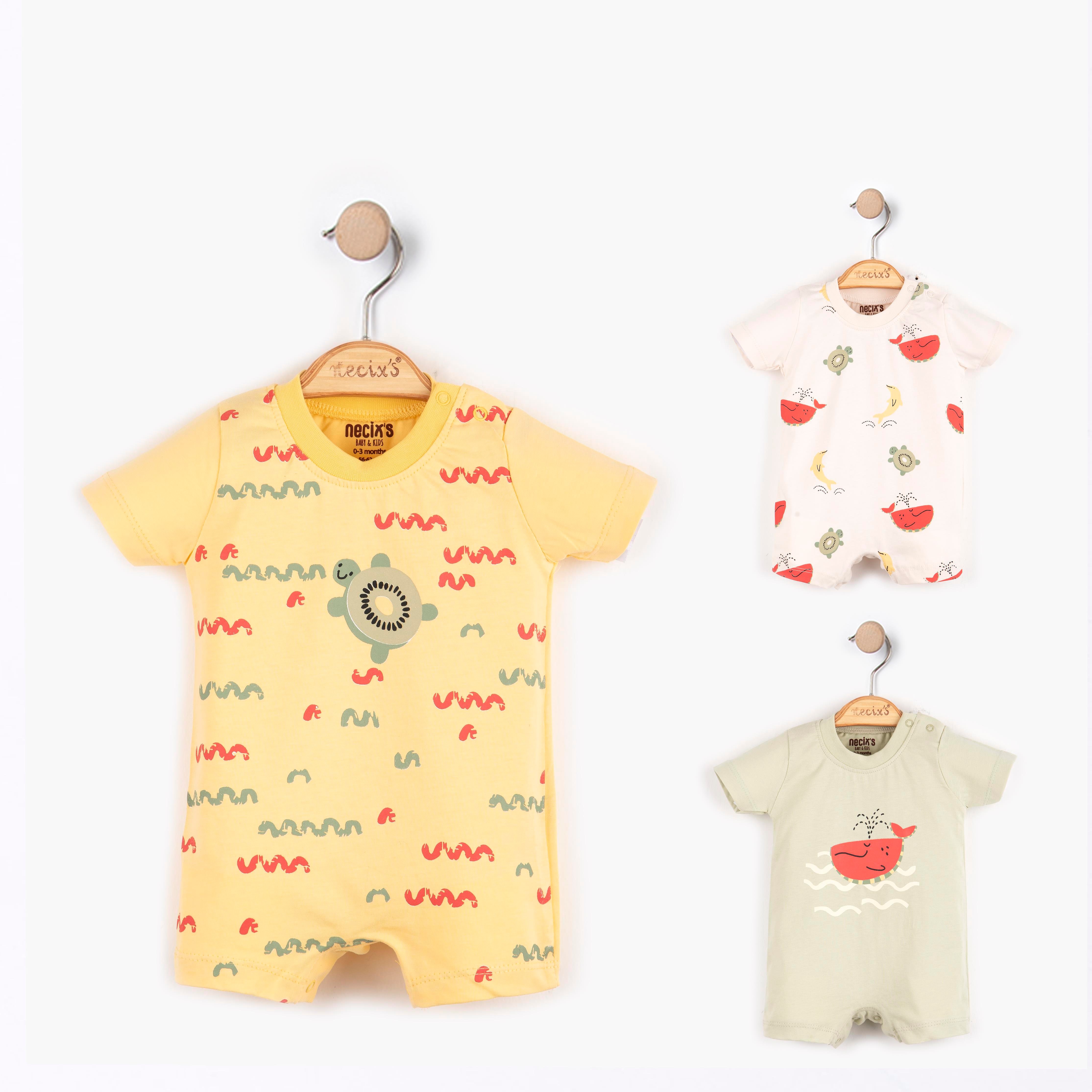 Meyve Temalı Erkek Bebek Tek Boy Tulum