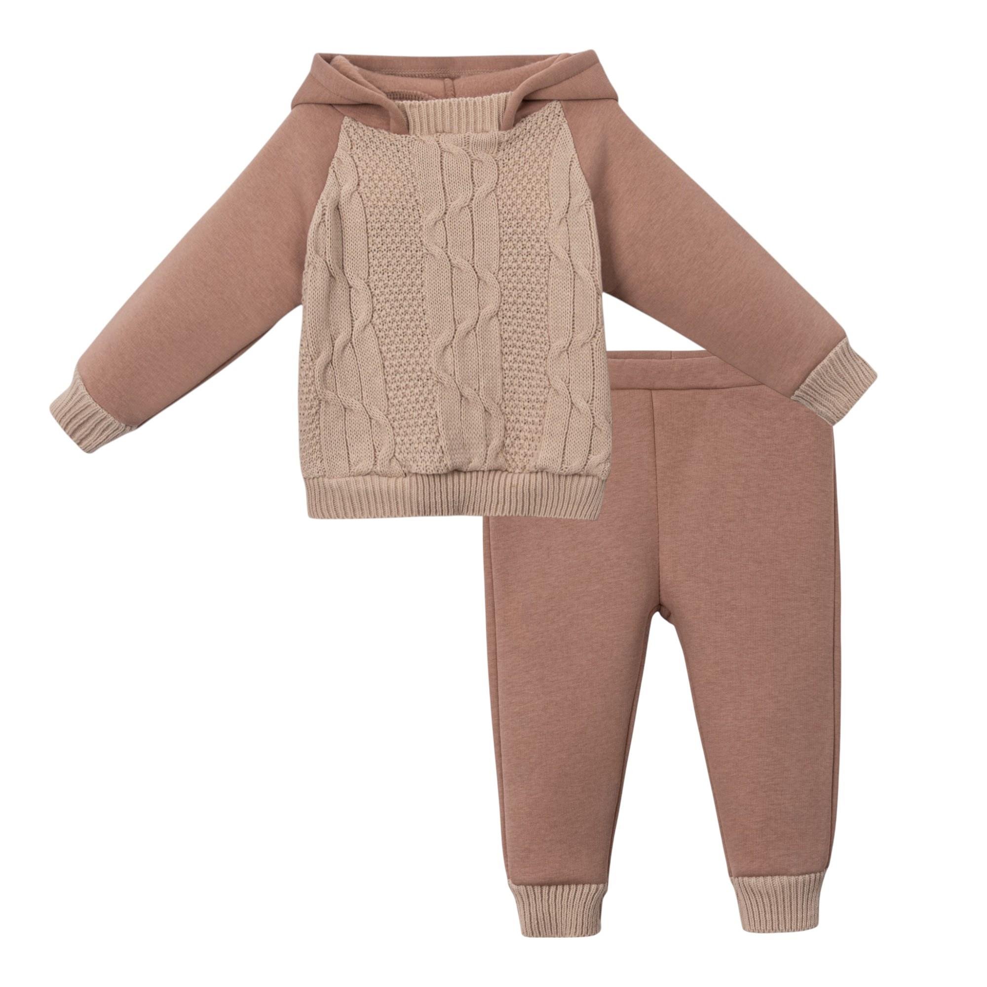 Mini Bear Triko Detaylı Erkek Bebek İkili Takım