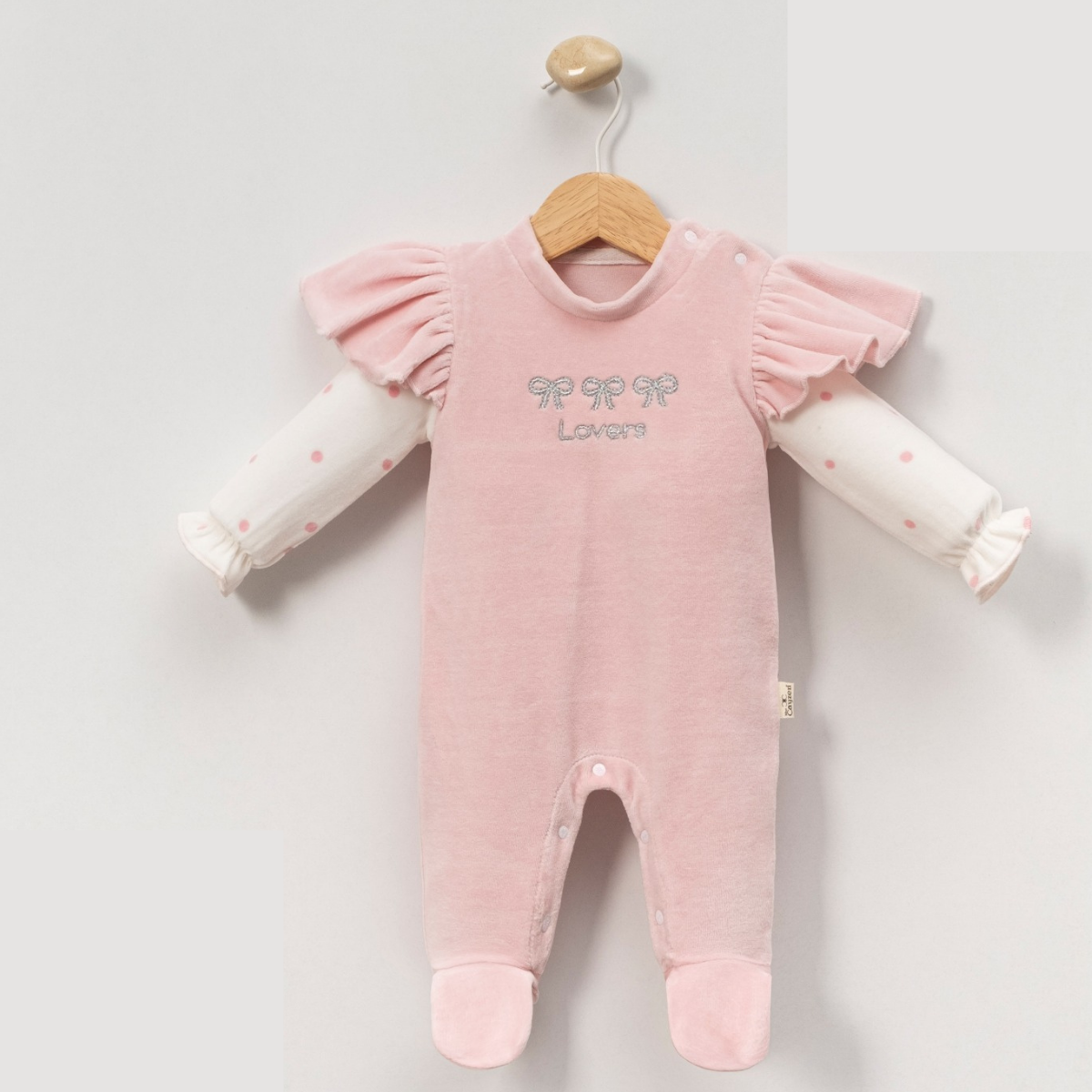 MİNİ CAYZEN KADİFE KIZ  BEBEK TULUM