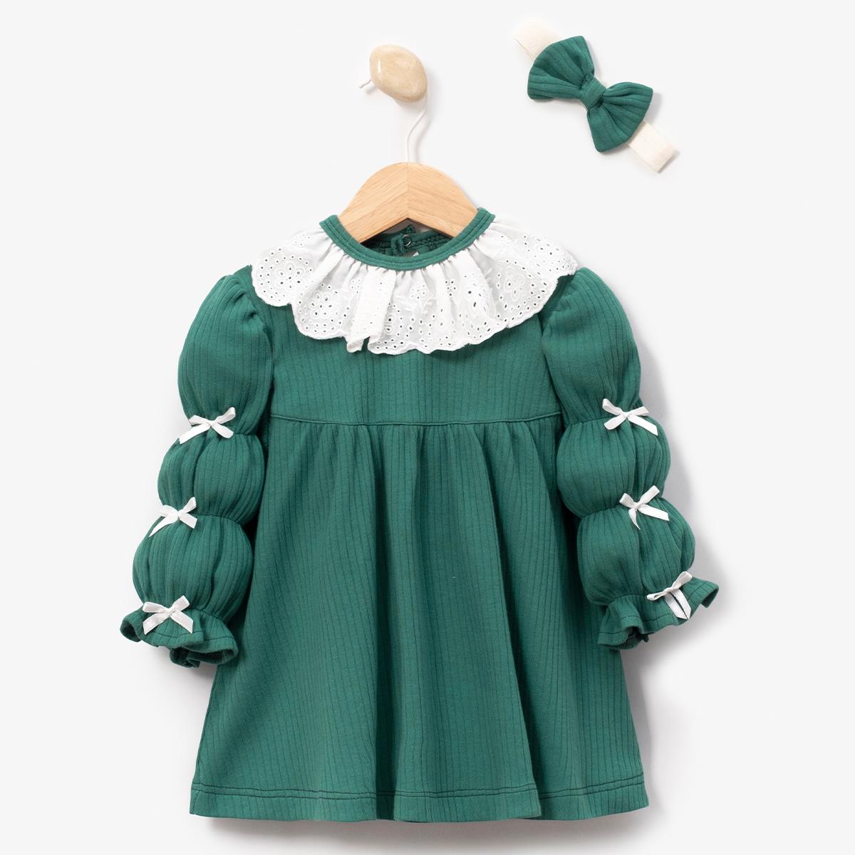 MİNİ CAYZEN KIZ 9/18 AY 3 FİYONKLU ELBİSE