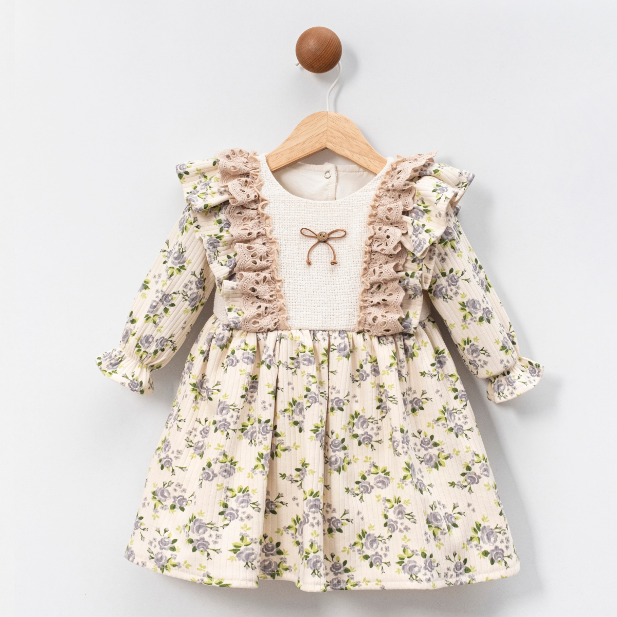 MINI CAYZEN KIZ BEBE HASIRLI ELBİSE 6-24 M