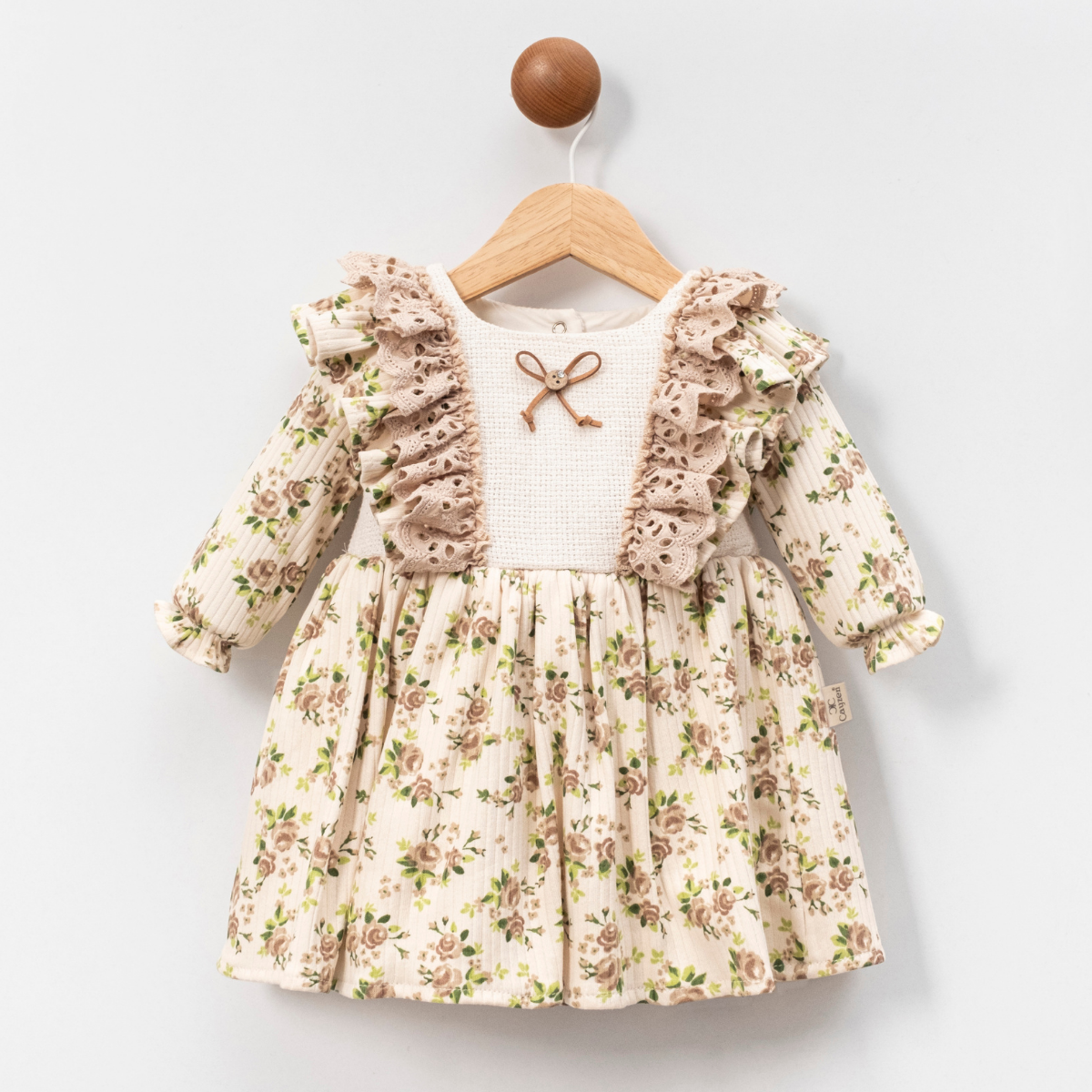 MINI CAYZEN KIZ BEBE HASIRLI ELBİSE 6-24 M