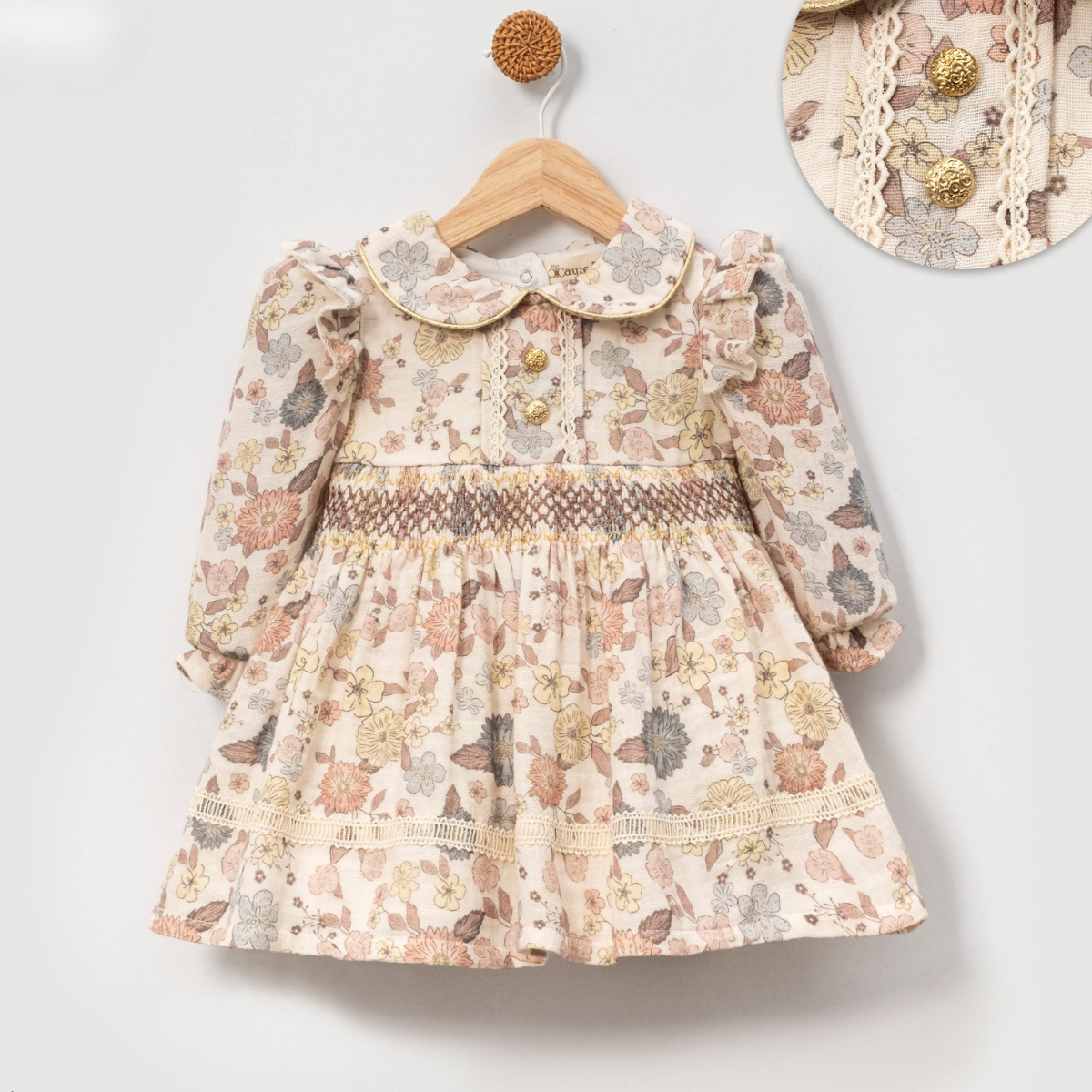 MINI CAYZEN KIZ BEBEK GIPELİ ELBİSE 6-24 M