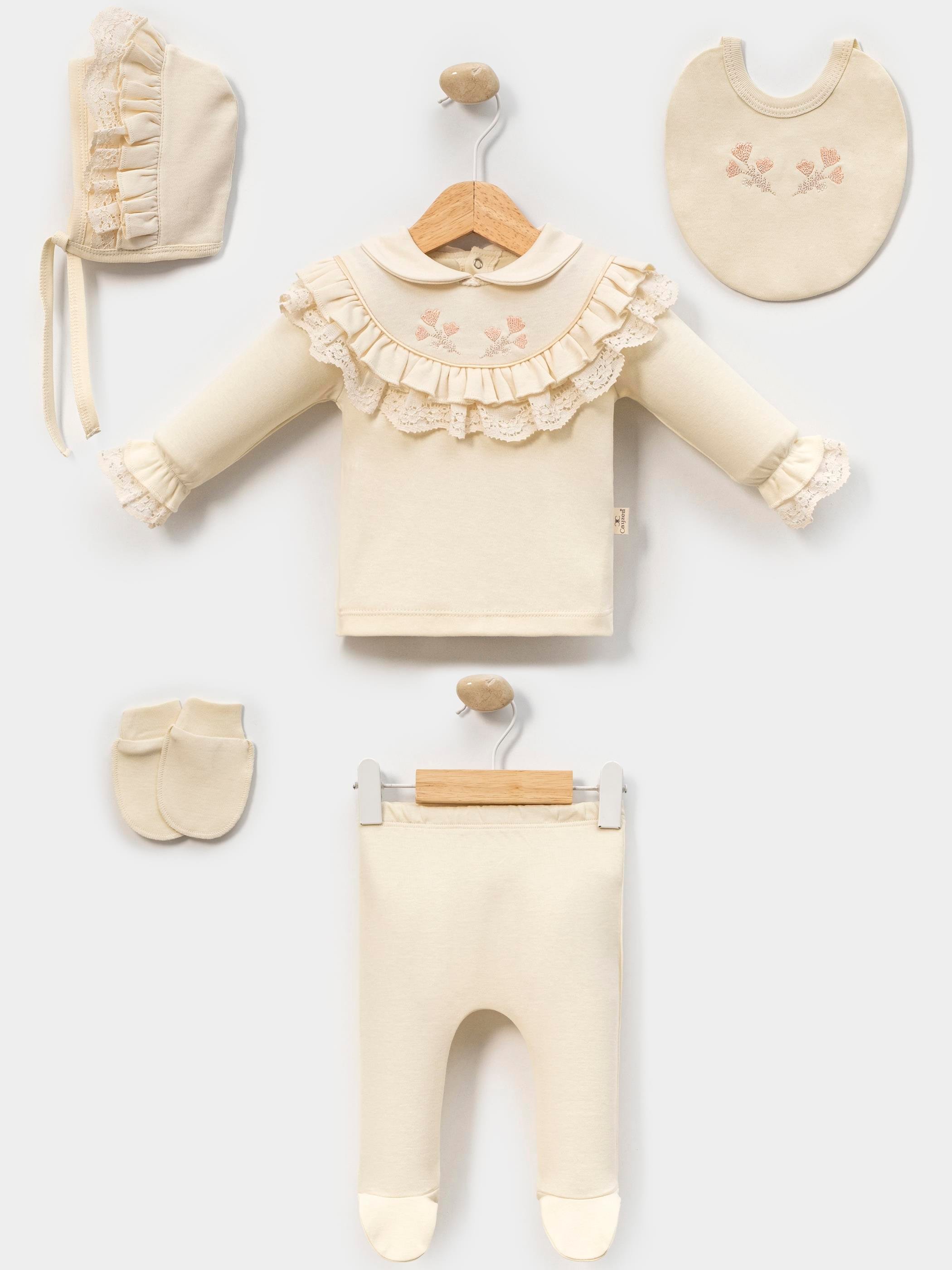 MİNİ CAYZEN ROSİE KIZ BEBEK 5 Lİ HASTANE ÇIKIŞ SETİ