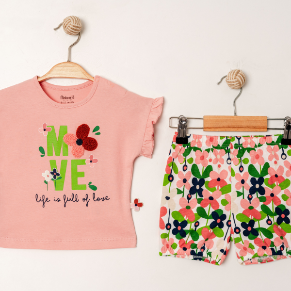 MİNİ WORLD FLOWERS ŞORTLU TAKIM  6-24 AY