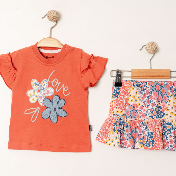 MİNİ WORLD SUMMER GARDEN ETEKLİ TAKIM  6-24 AY