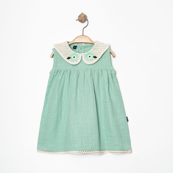 MİNİ WORLD YAKA DEYATLI ELBİSE 6-24 AY