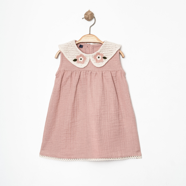 MİNİ WORLD YAKA DEYATLI ELBİSE 6-24 AY