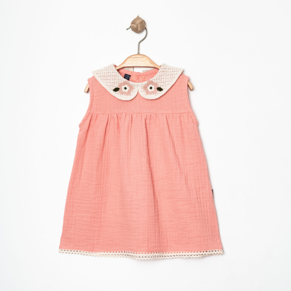 MİNİ WORLD YAKA DEYATLI ELBİSE 6-24 AY