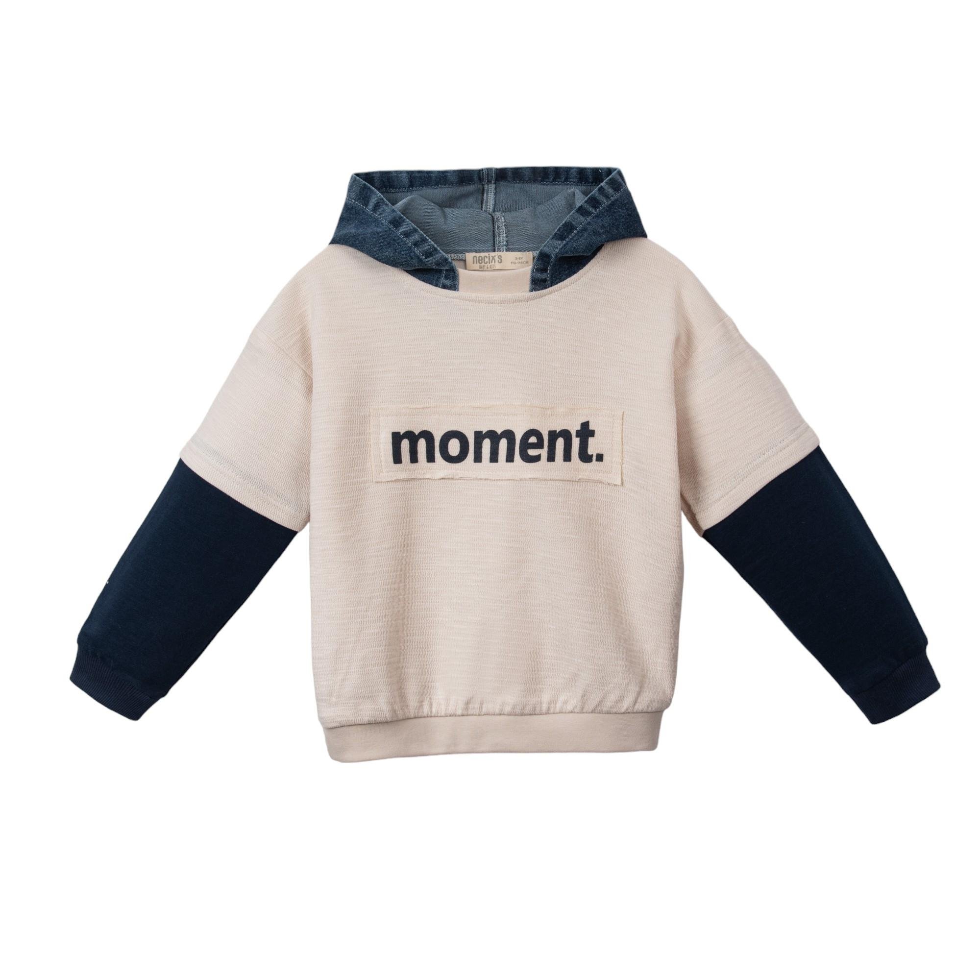 Moment Yazılı Erkek Bebek İkili Takım