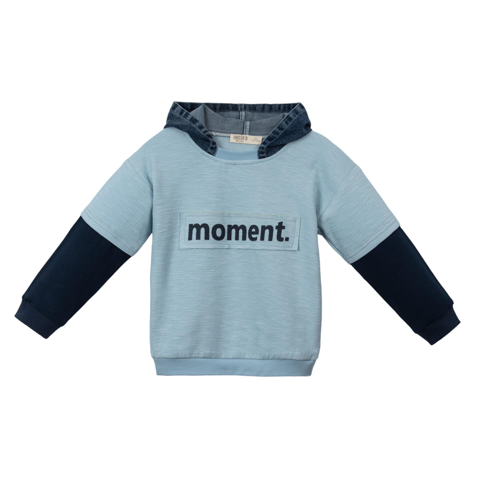 Moment Yazılı Erkek Bebek İkili Takım