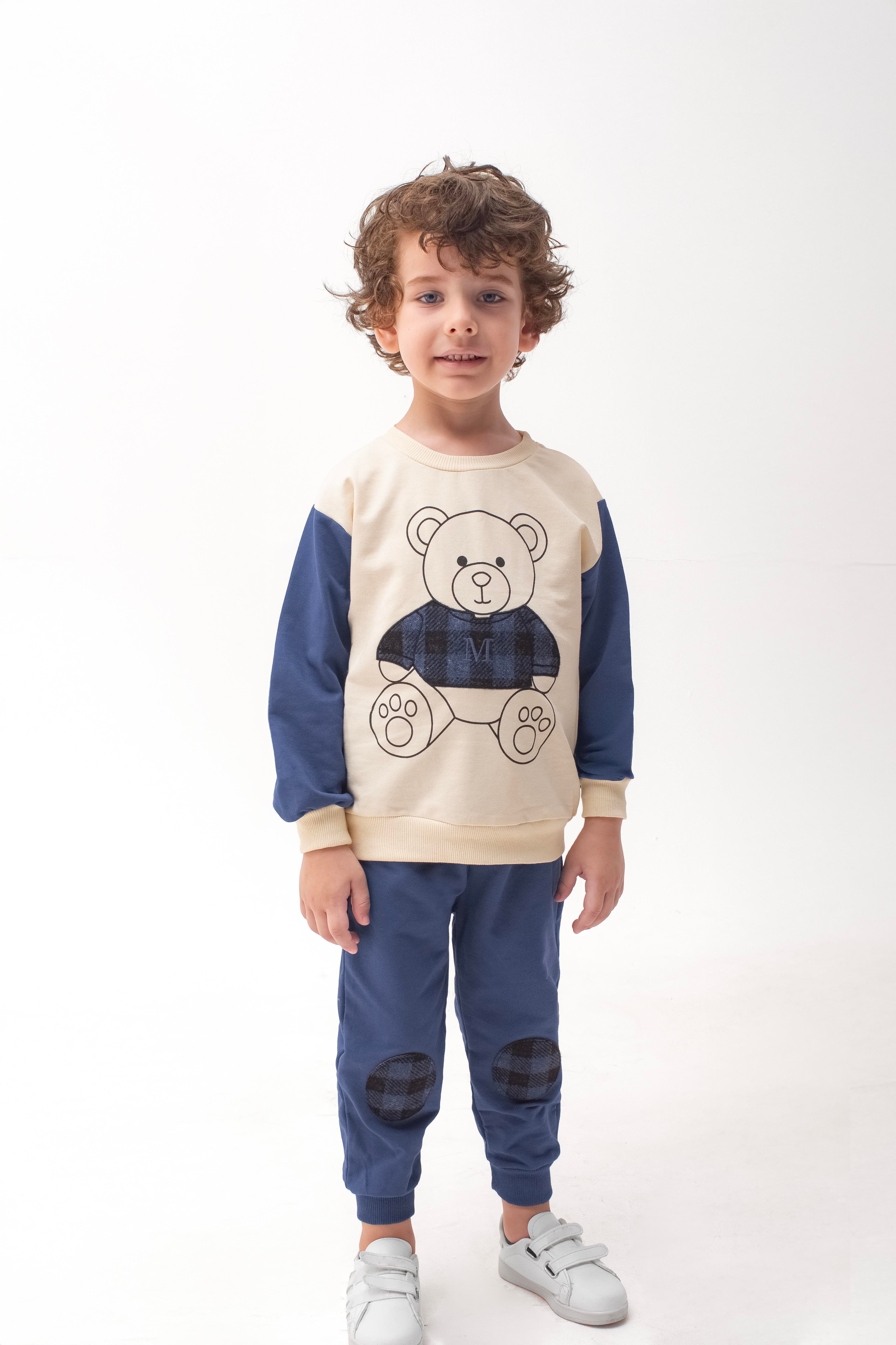 MONVOİ KİDS AYI NAKIŞLI  ERKEK ÇOCUK 2 Lİ TAKIM