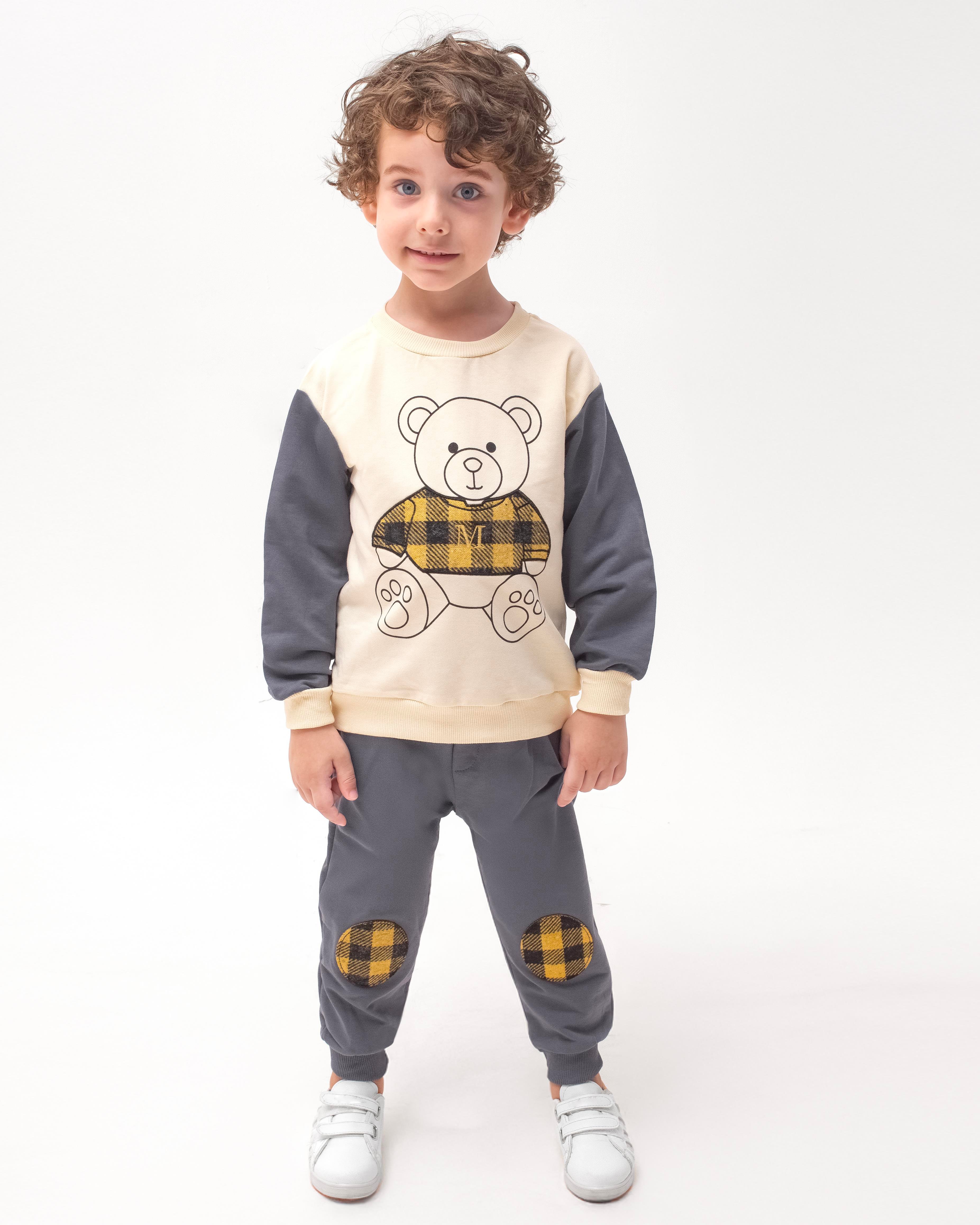 MONVOİ KİDS AYI NAKIŞLI  ERKEK ÇOCUK 2 Lİ TAKIM