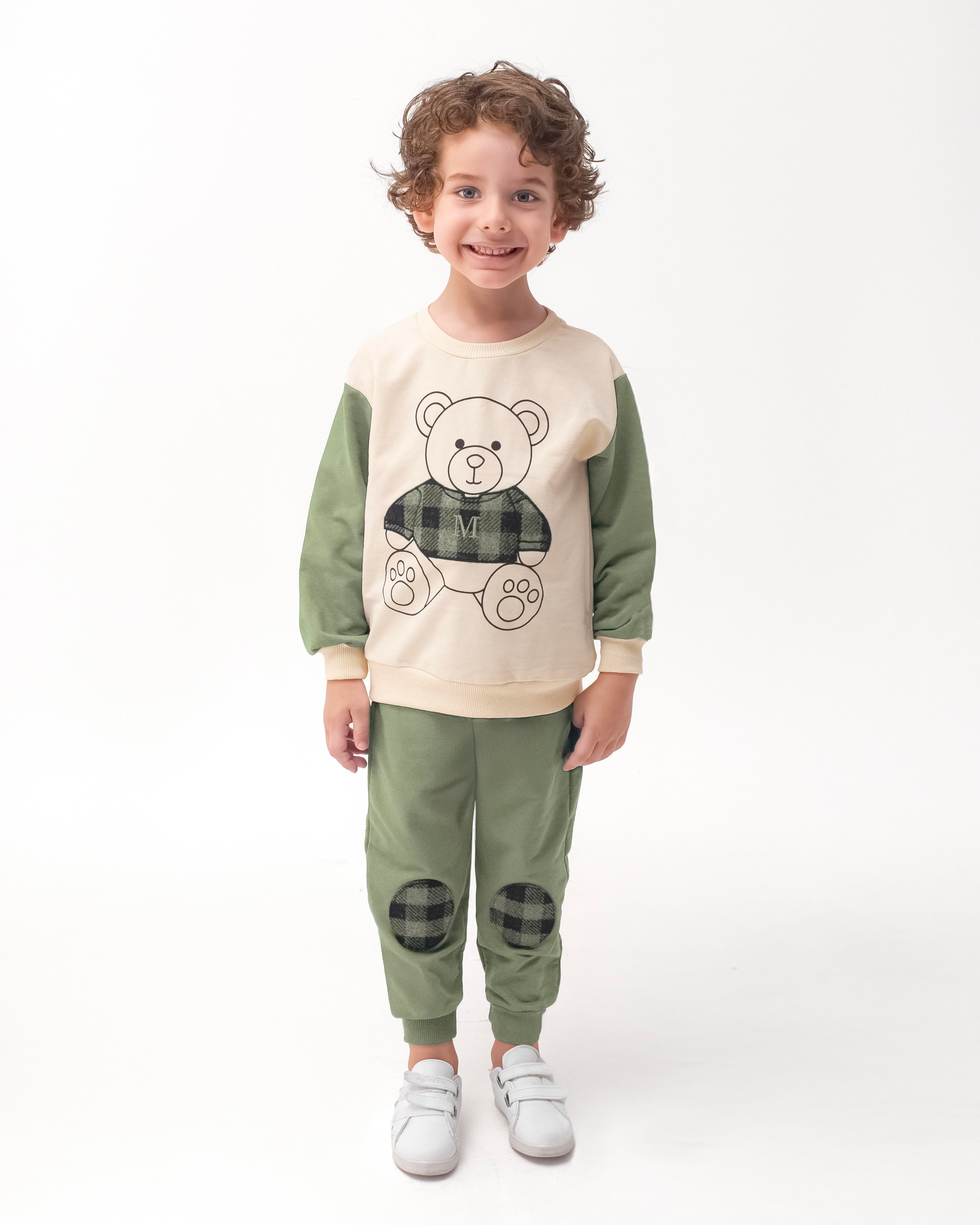 MONVOİ KİDS AYI NAKIŞLI  ERKEK ÇOCUK 2 Lİ TAKIM