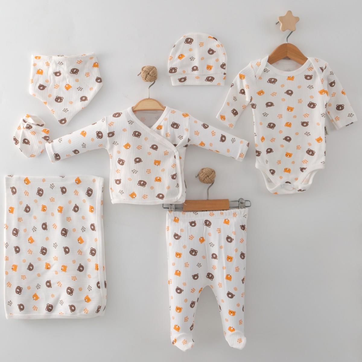 MONVOİ KİDS AYICIK BASKLI BATTANİYELİ 7 Lİ SET