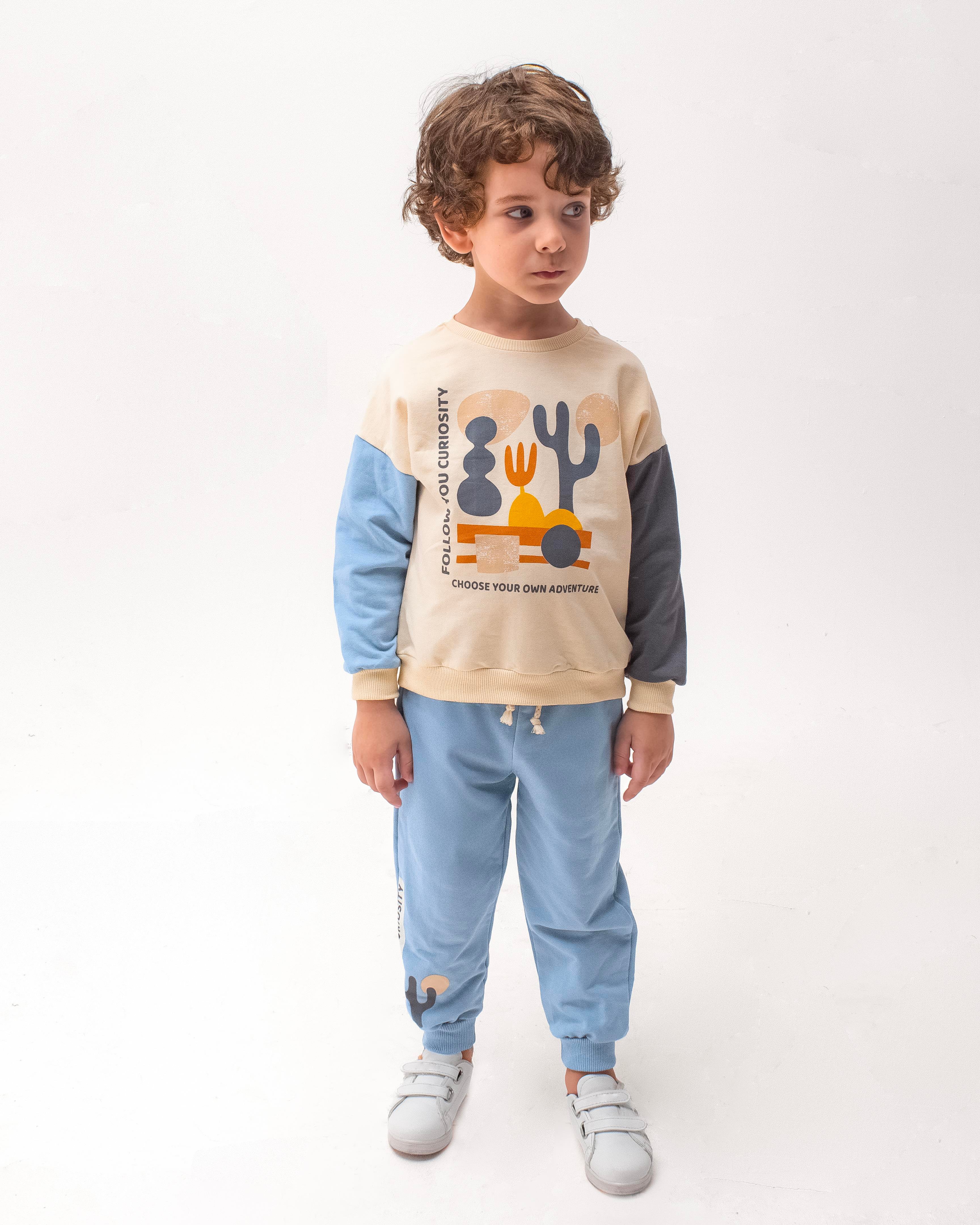 MONVOİ KİDS BASKI DETAYLI  ERKEK ÇOCUK 2 Lİ TAKIM 2-6 Y