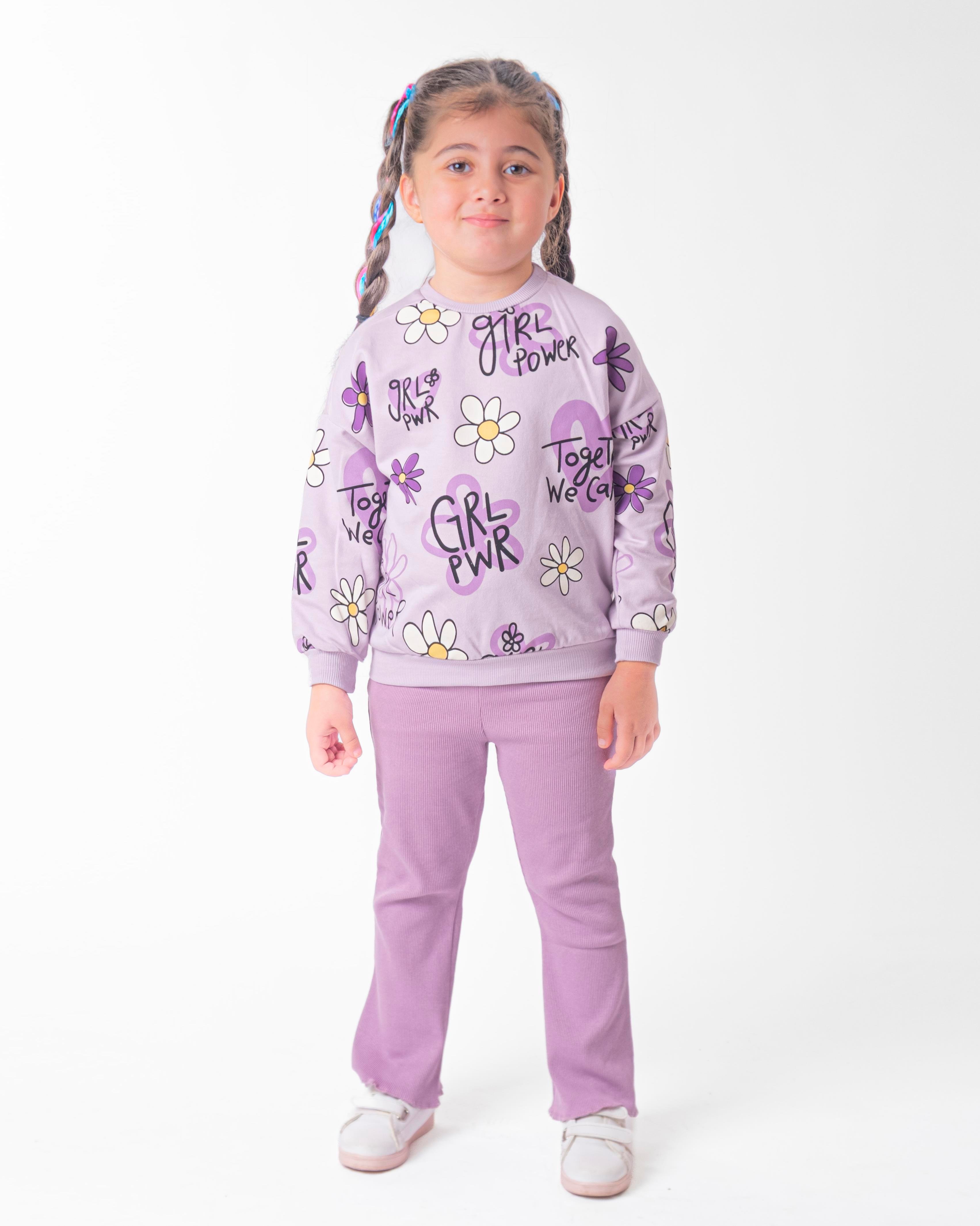 MONVOİ KİDS ÇİÇEK BASKILI KIZ ÇOCUK 2 Lİ TAKIM