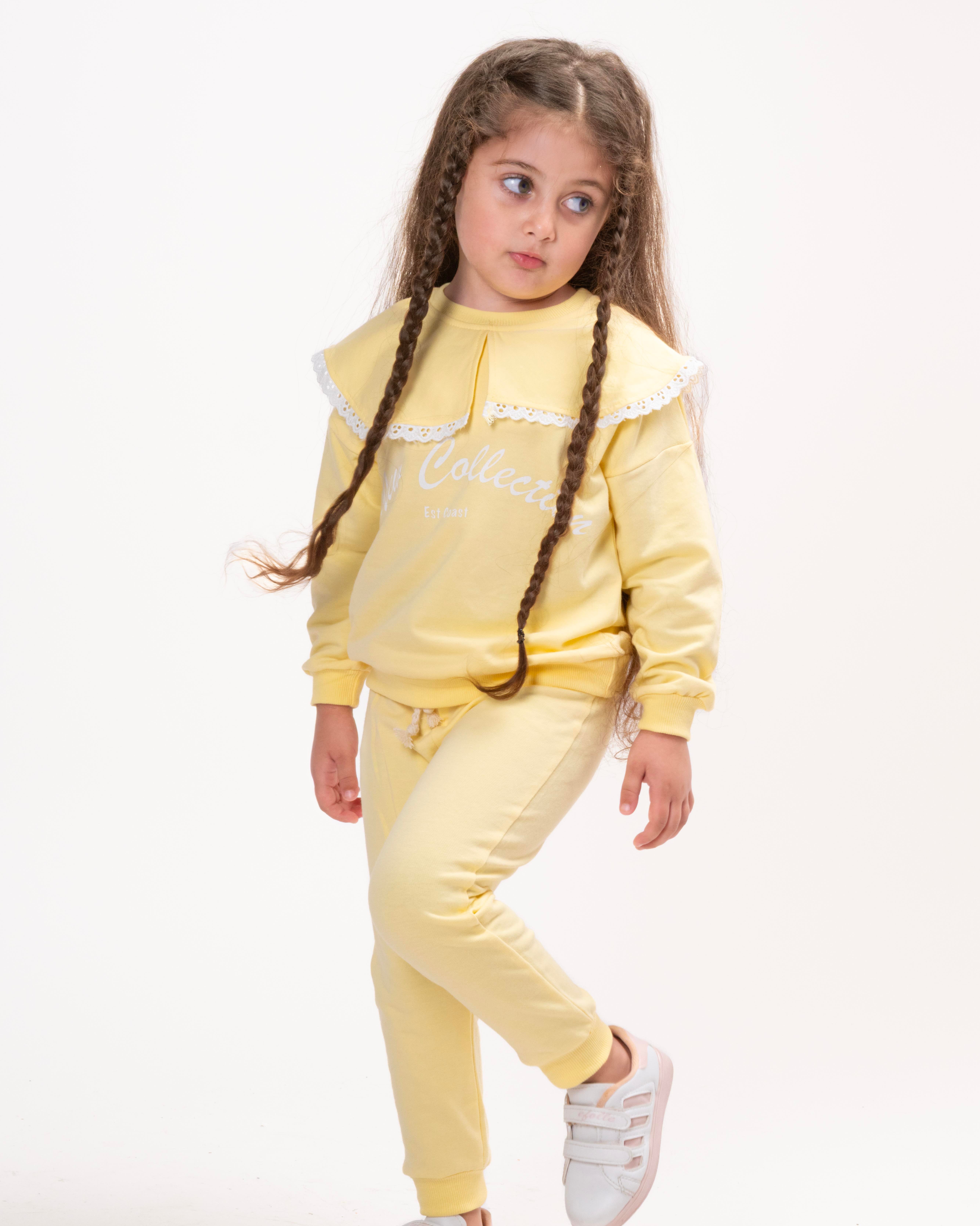 MONVOİ KİDS YAKA DETAYLI  BASKILI KIZ ÇOCUK 2 Lİ TAKIM