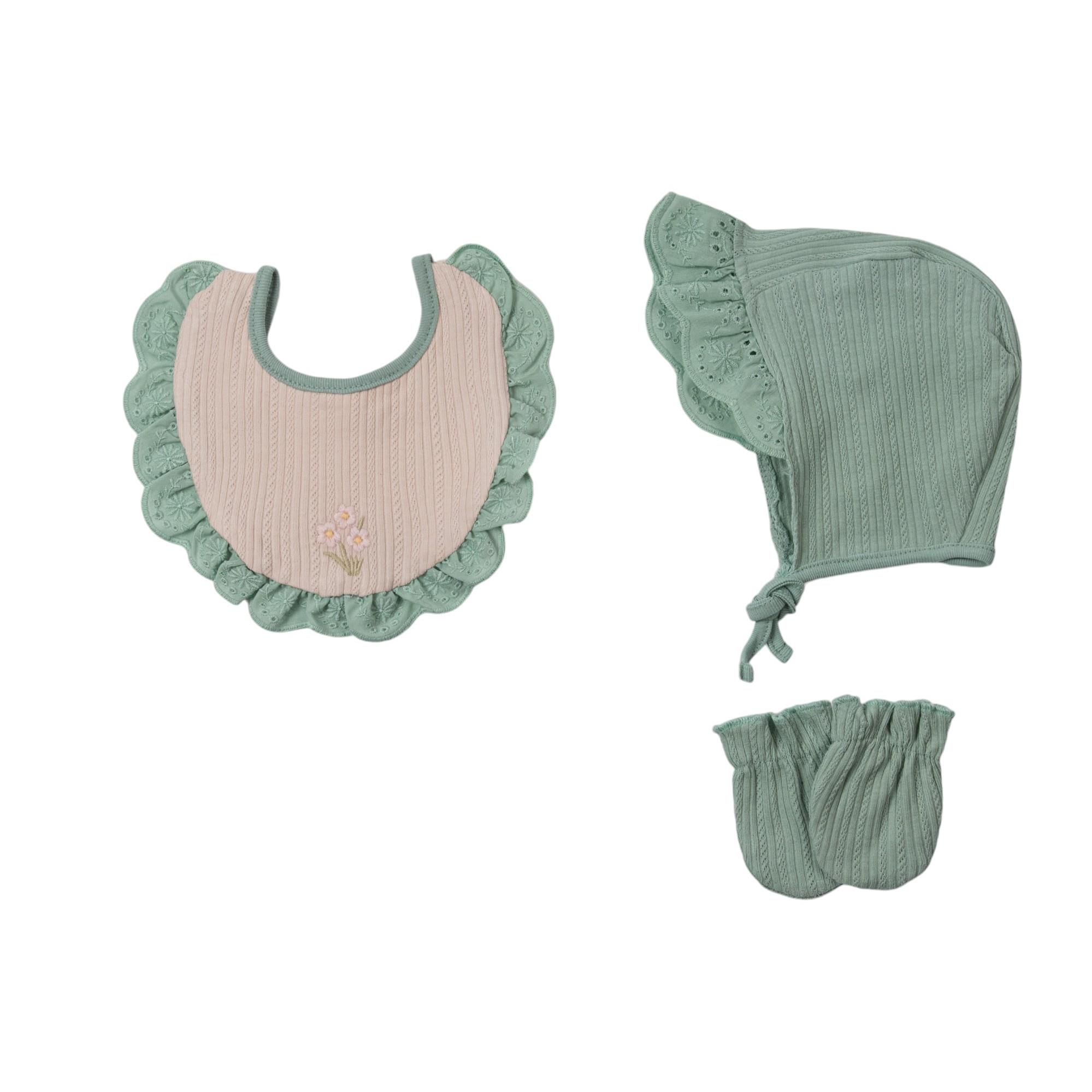 Mürver Ördek Baskılı Kız Bebek Hastane Çıkışı Beşli Set