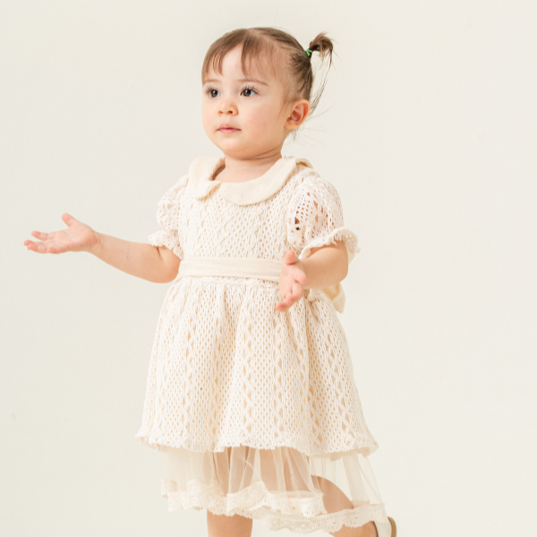 MY PİNGY DANTEL DETAYLI  ELBİSE 9-24 AY