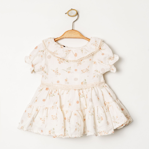 MY PİNGY YAKALI MÜSLİN ELBİSE 9-24 M