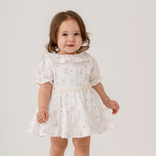 MY PİNGY YAKALI MÜSLİN ELBİSE 9-24 M