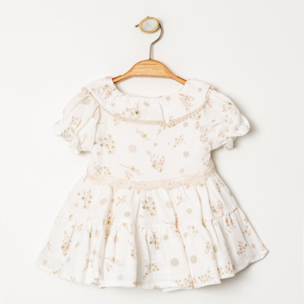 MY PİNGY YAKALI MÜSLİN ELBİSE 9-24 M