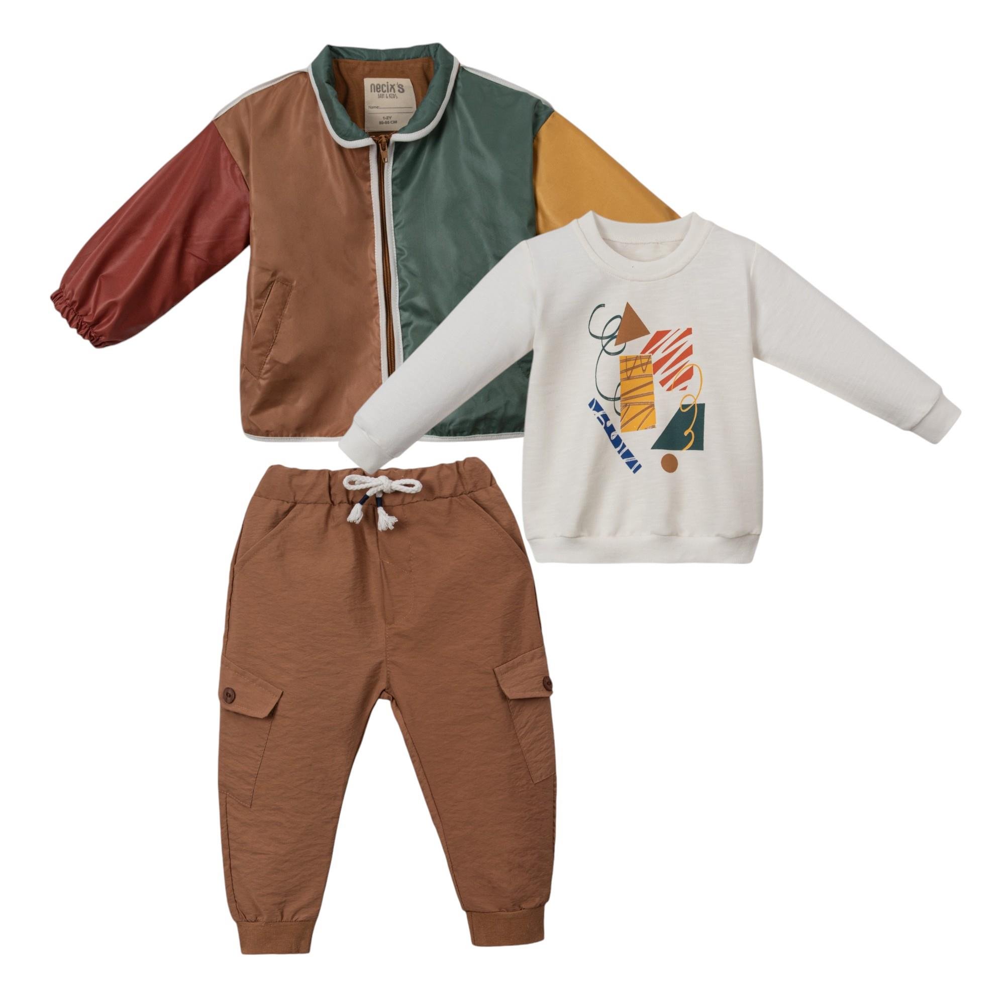 Nagasaki Yağmurluklu Erkek Çocuk Üçlü Takım