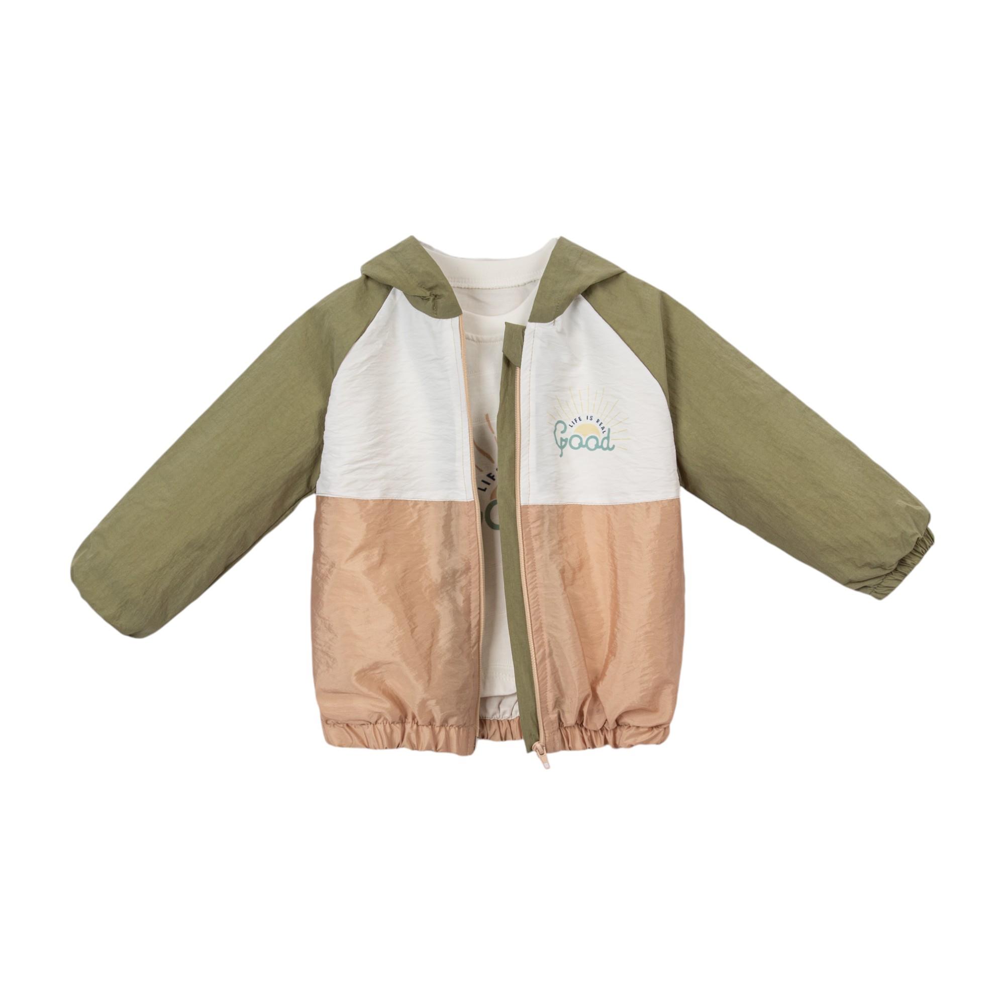 Nagoya Kot Pantolonlu Yağmurluklu Erkek Bebek Üçlü Takım