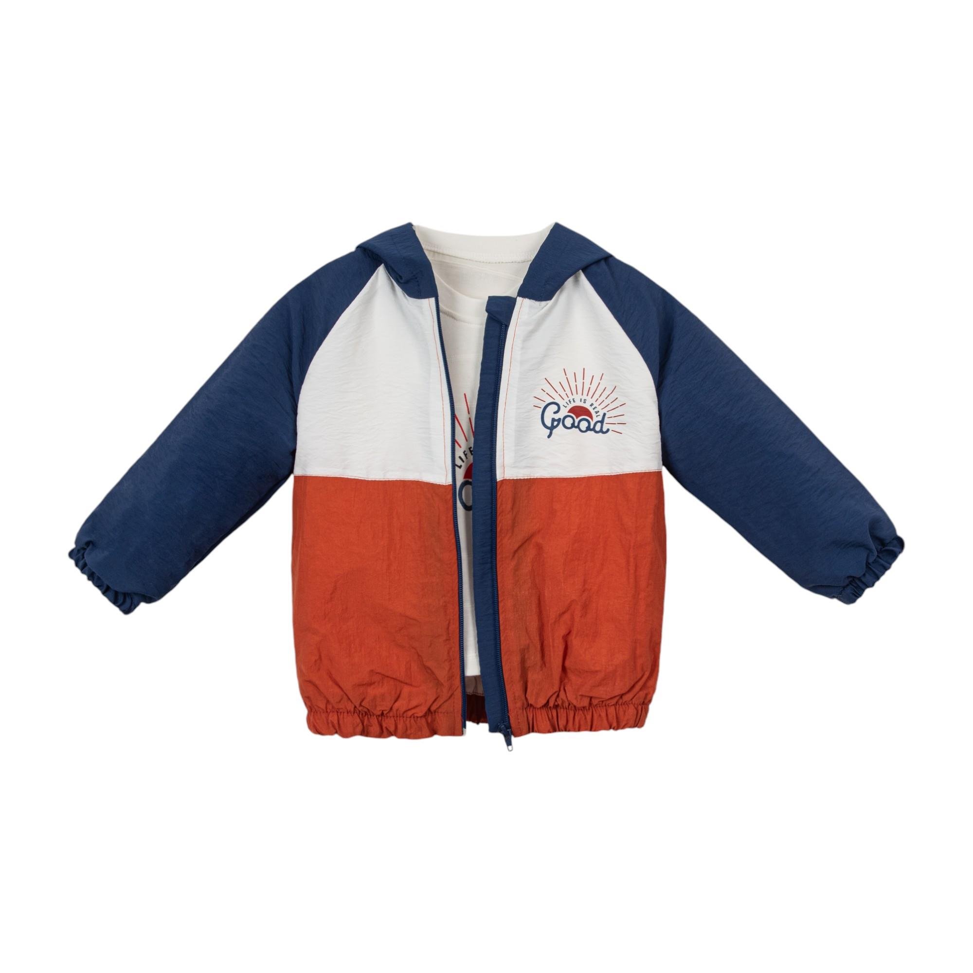 Nagoya Kot Pantolonlu Yağmurluklu Erkek Bebek Üçlü Takım