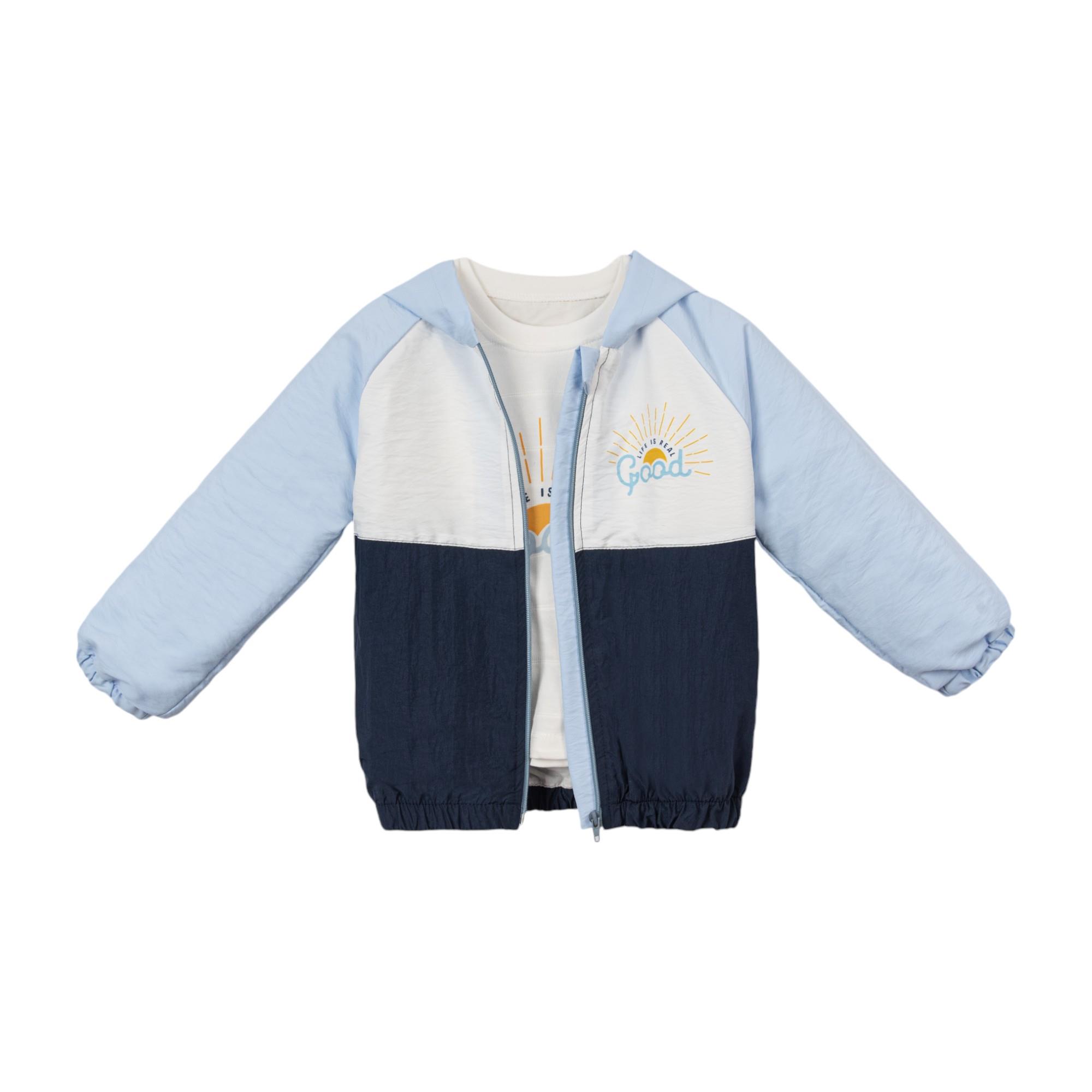 Nagoya Kot Pantolonlu Yağmurluklu Erkek Bebek Üçlü Takım