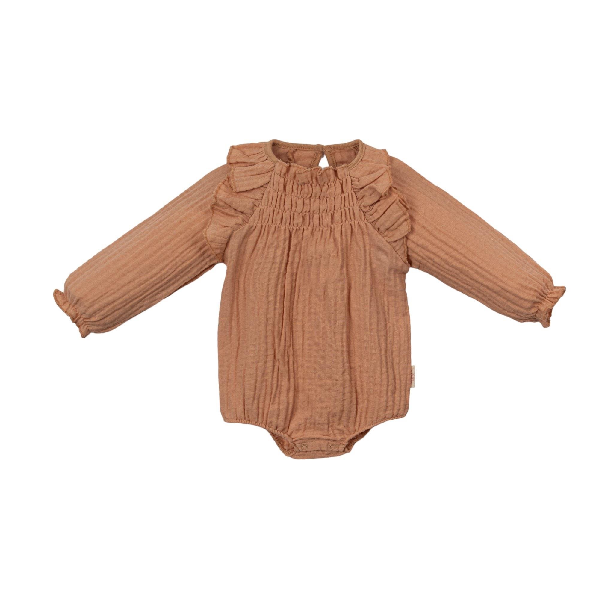 Namsos Müslin Kumaş Kız Bebek Aksesuarlı Elbise