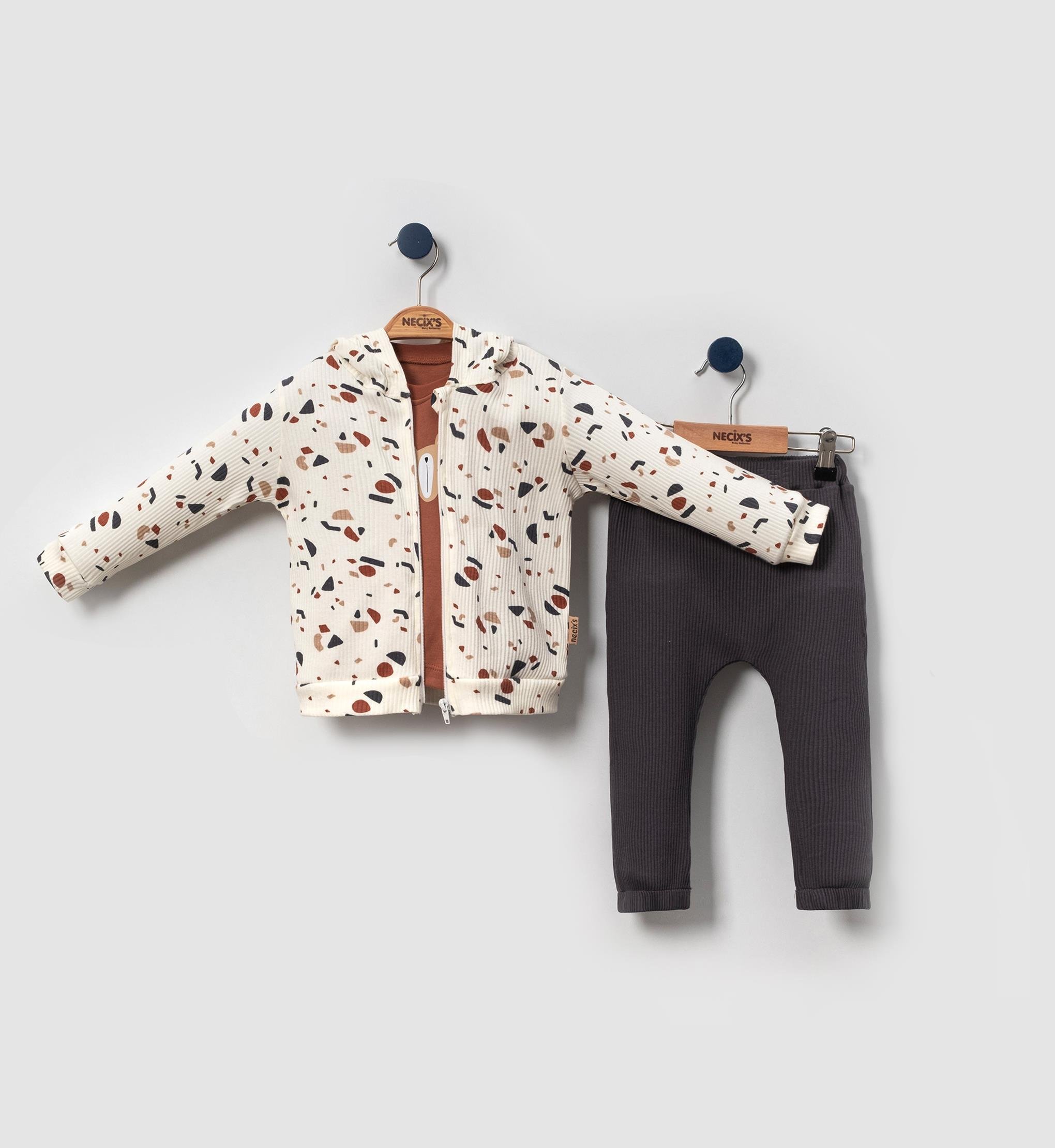 Necix's Abstract Newborn Kız Bebek Üçlü Takım
